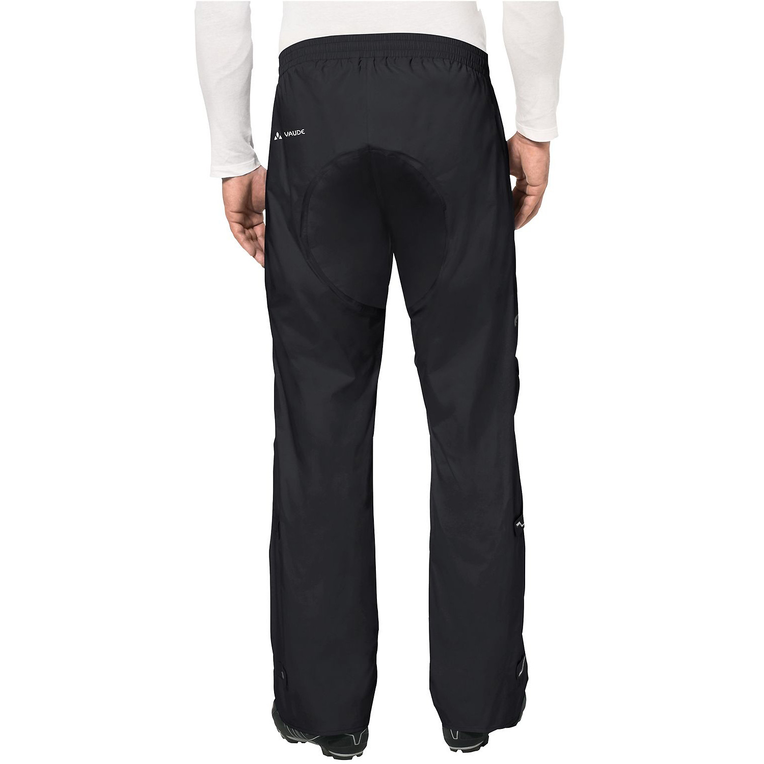 Herren VauDe Schwarz Me Drop Pants II Regenhose
