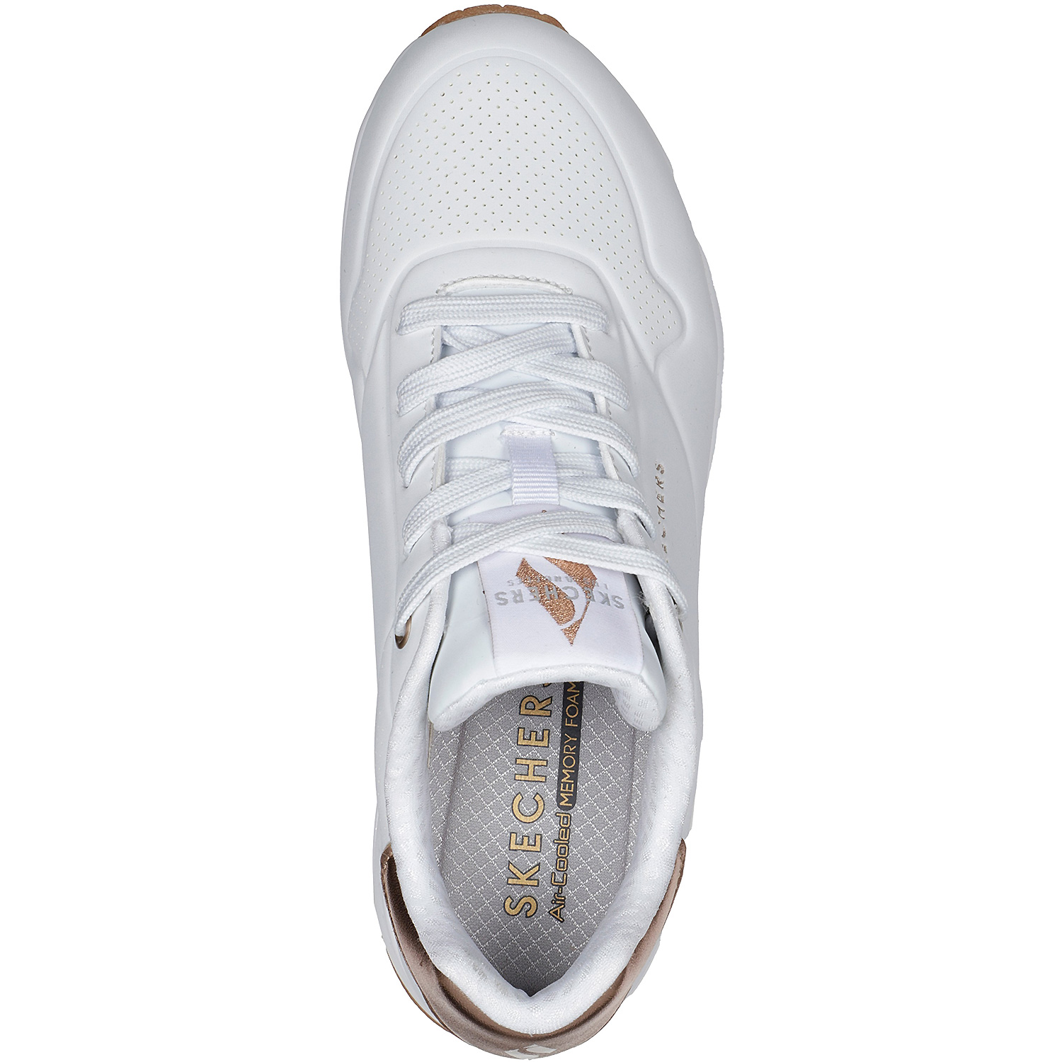 Damen Skechers Weiß UNO GOLDEN AIR Freizeitschuh