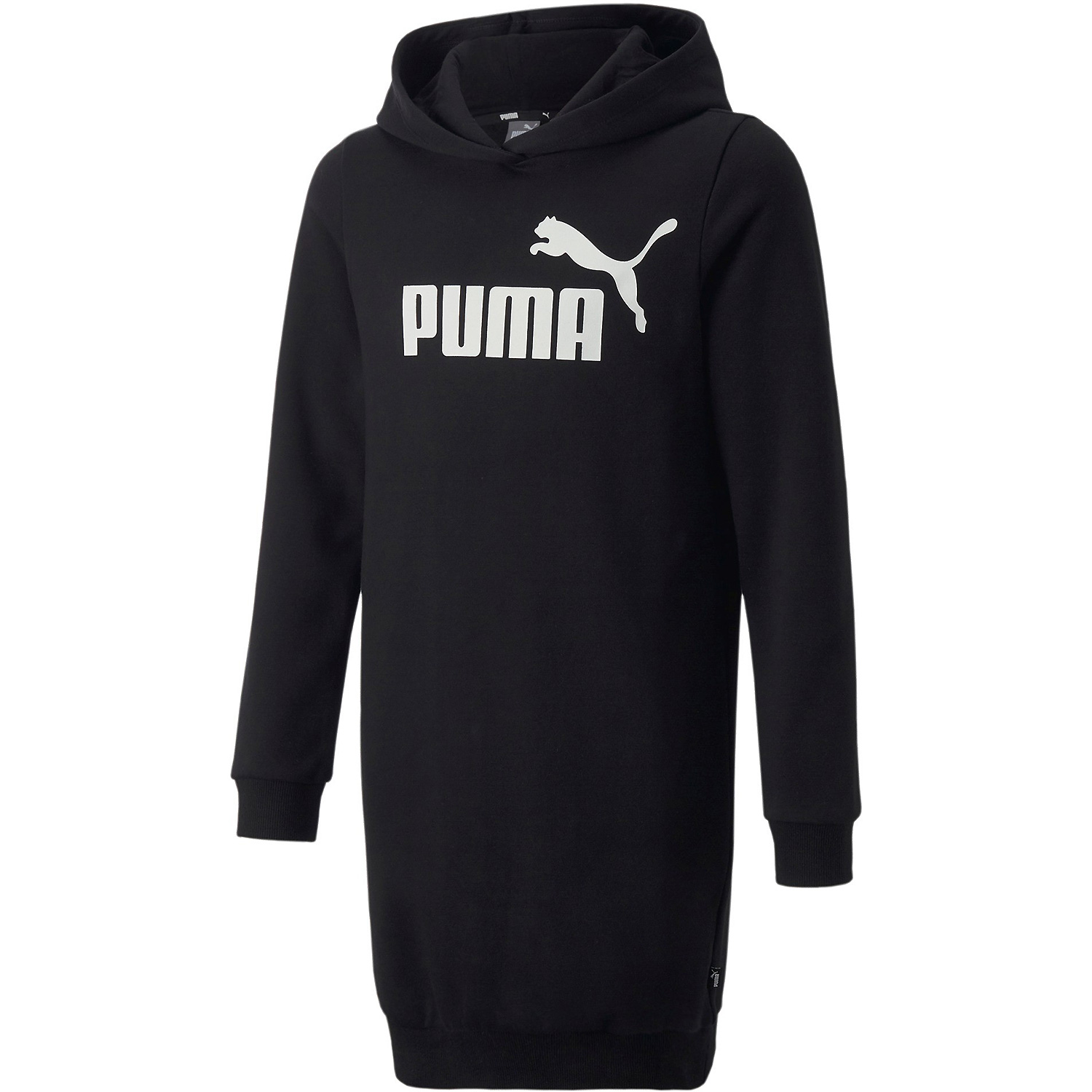 Kinder Puma Schwarz ESS Logo Hooded Dress FL G 001 128 Kapuzensweat
