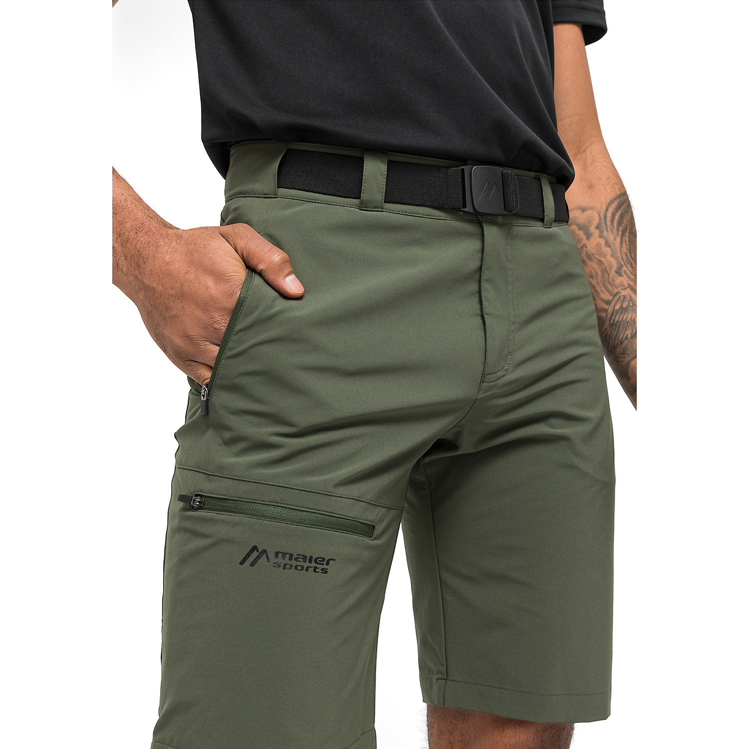 Unisex Maier Sports Schwarz Norit Zip 2.0 W Da-Zip Off Hose el. 130 50 Hose