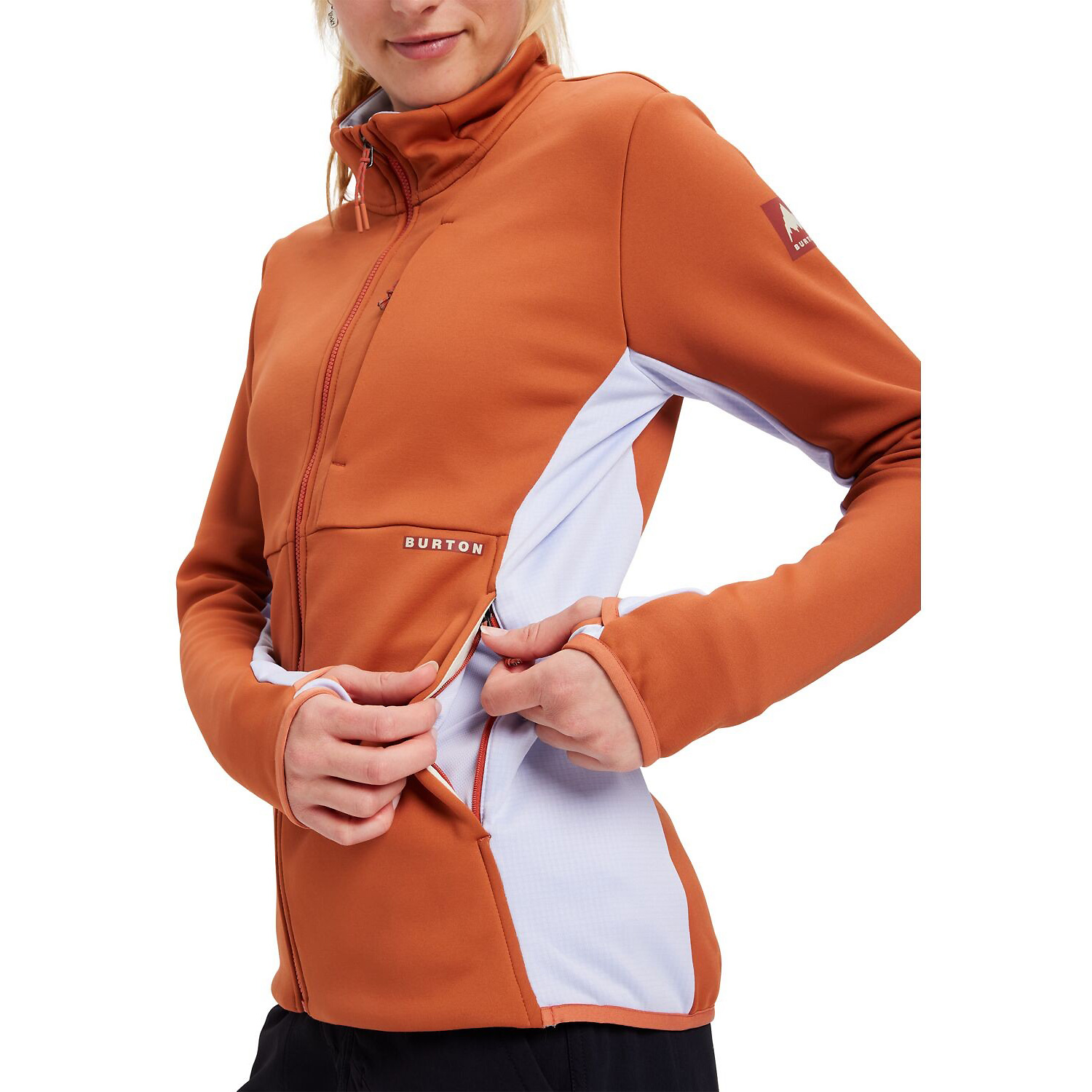 Damen Burton Camel Fleecejacke