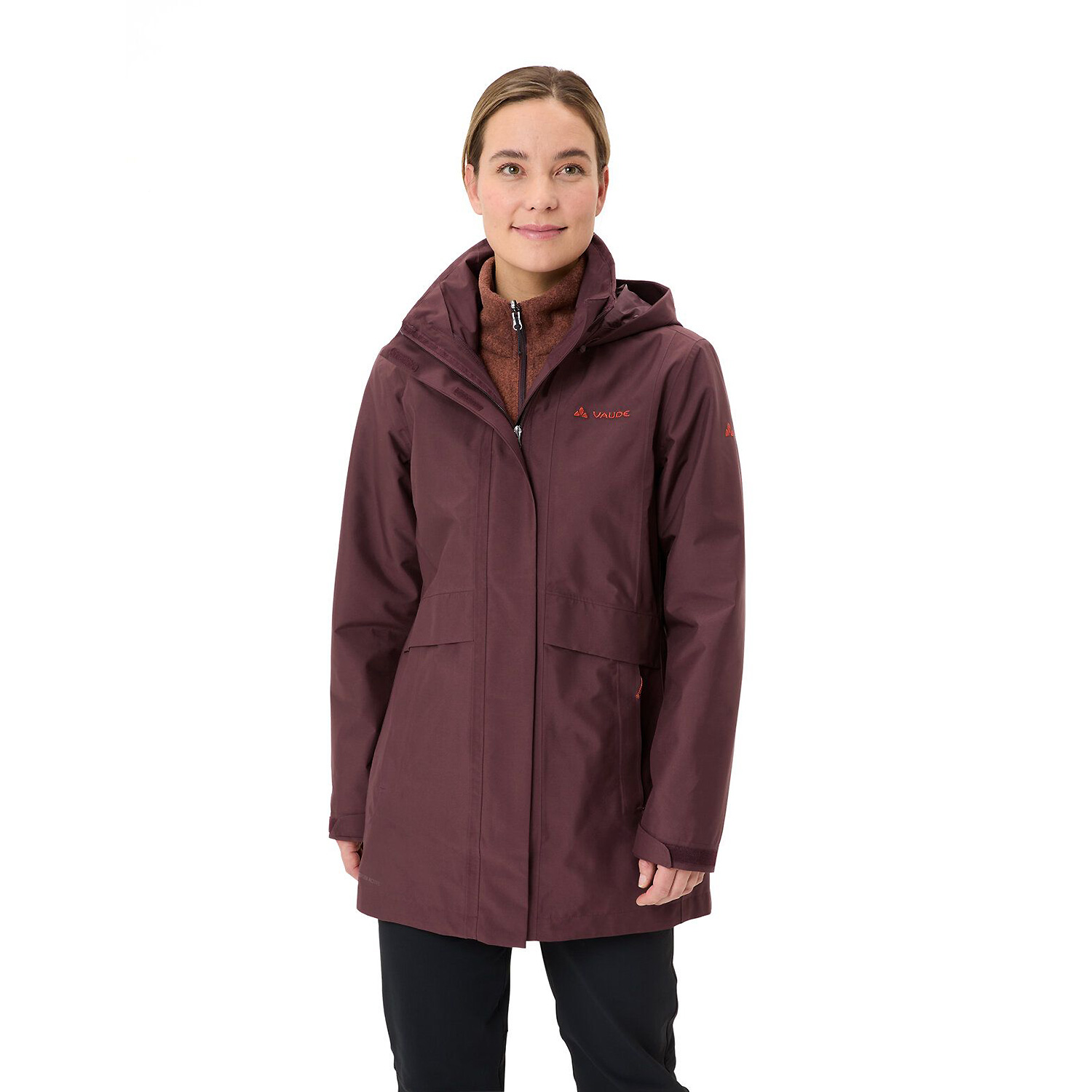 Damen Vaude Bordeaux Wo Idris 3in1 Parka IV 318 34 Doppeljacke