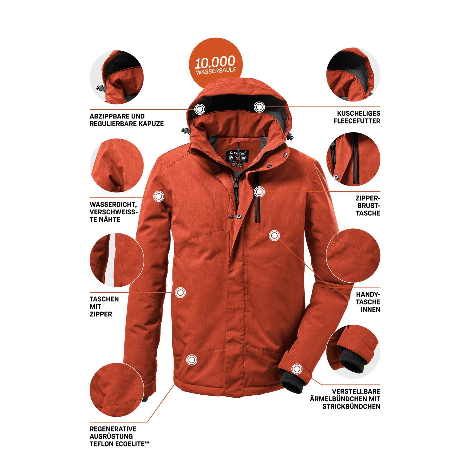 Herren killtec Rot