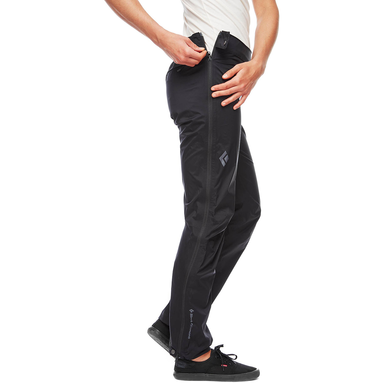 Damen Black Diamond Schwarz W STORMLINE STRETCH FULL ZIP RAIN PANTS