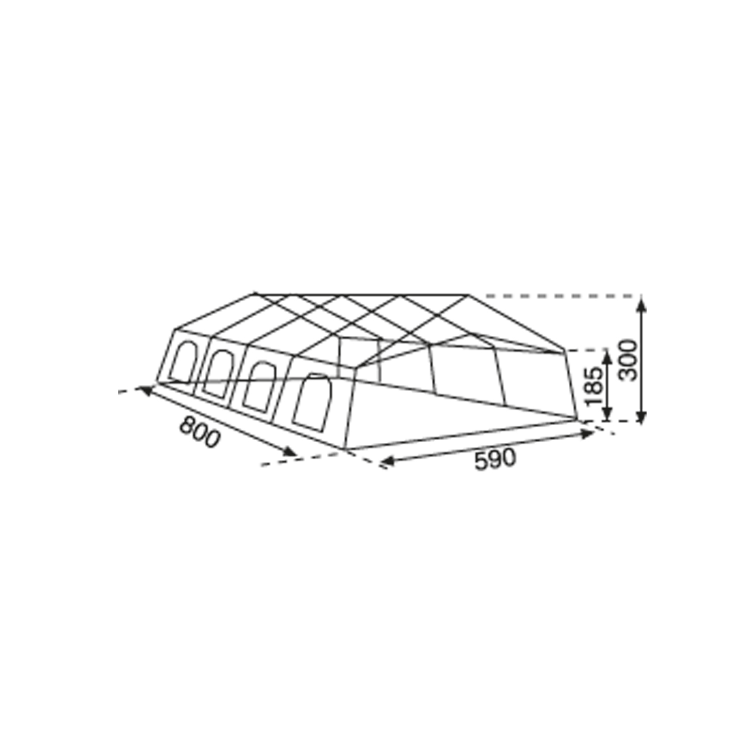 Unisex Tortuga wie abgebildet Zelt Winnipeg Größe 3 8,0m x 5,9m Campingzelt