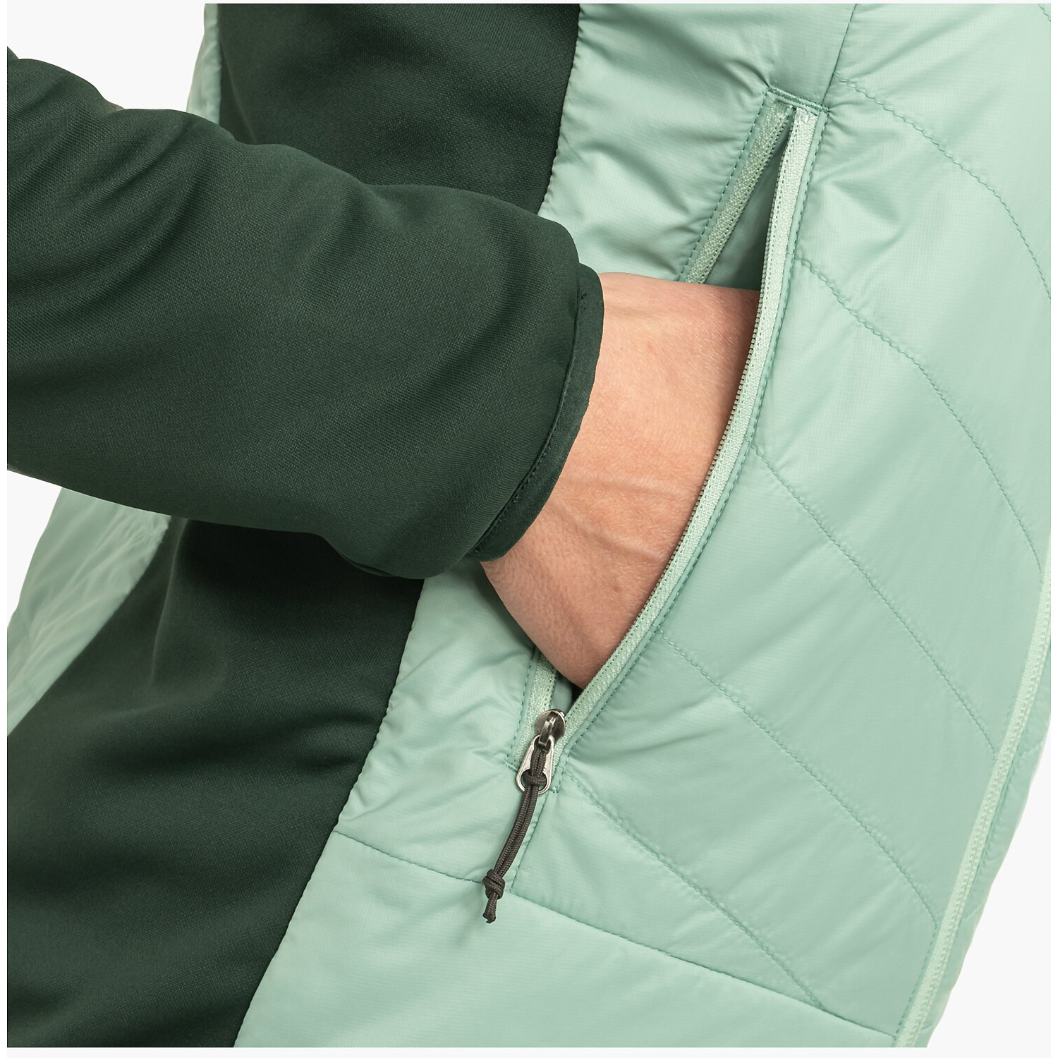 Damen Schöffel Tannengrün Hybrid Jk Style Cascata WMS 6305 46 Unterjacke