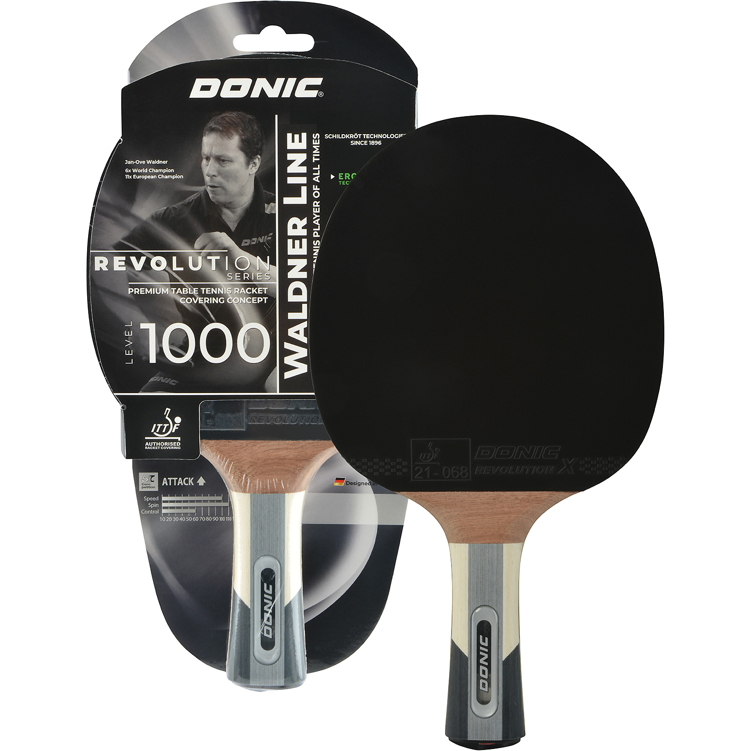 Unisex DONIC wie abgebildet TT-Schläger WALDNER 1000 ABP-Griff 000 - Tischtennis-Schläger