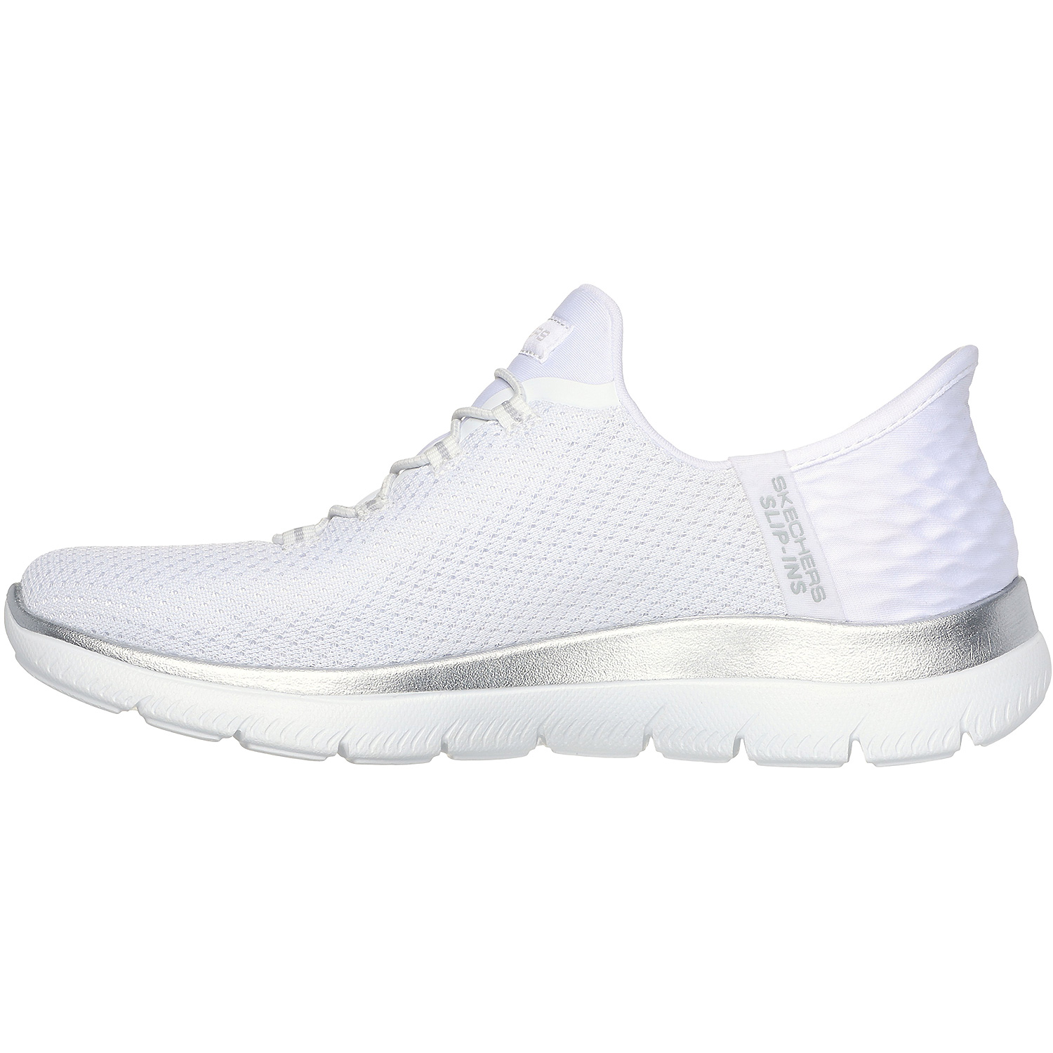 Damen Skechers Weiß MESH BUNGEE SLIP-INS W  AIR-COOLED WSL 41 Slipper