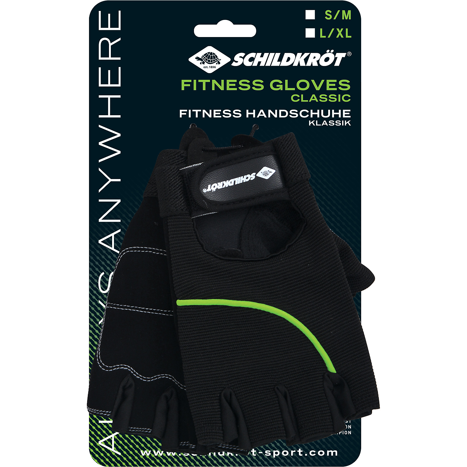 Herren Schildkröt FITNESS wie abgebildet HANDSCHUH CLASSIC  (Größe S-M und L-XL, black) 000 S/M Handschuh