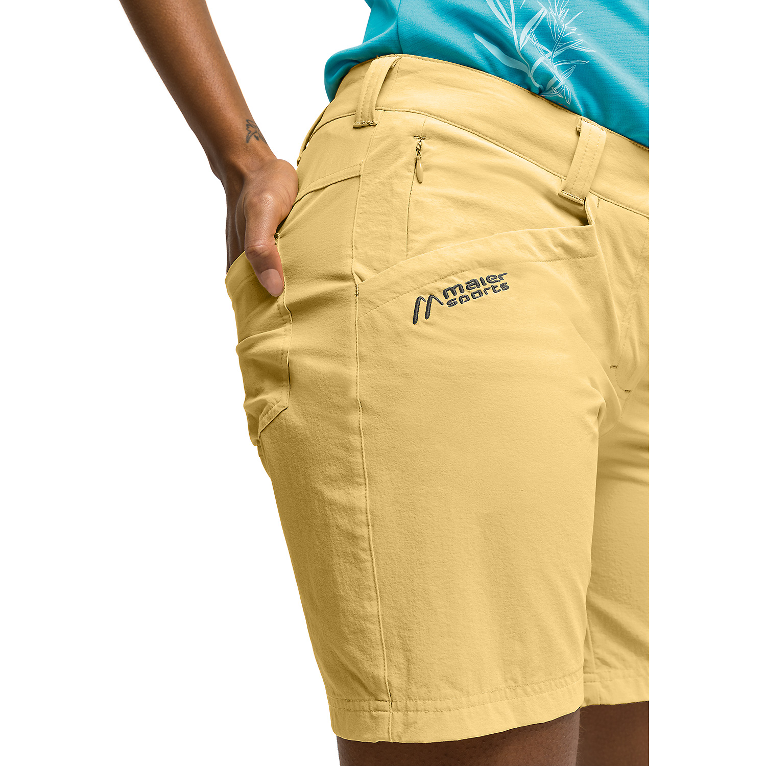 Damen Maier Sports Gelb Lulaka Shorts M20422 46 Bermuda