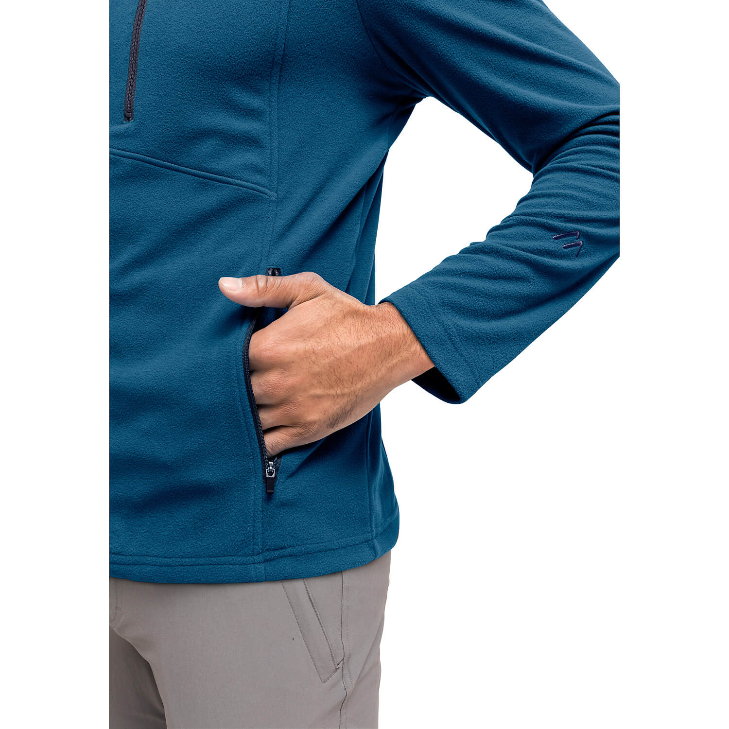 Herren Maier Sports Azurblau Mats L/S He-Hemd 1/1 Arm el. M19578 68 Hemd