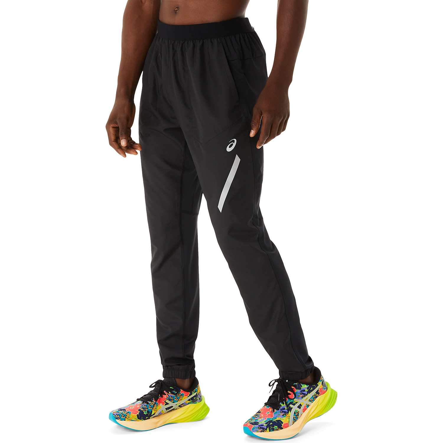 Herren Asics Schwarz LITE-SHOW PANT Hose