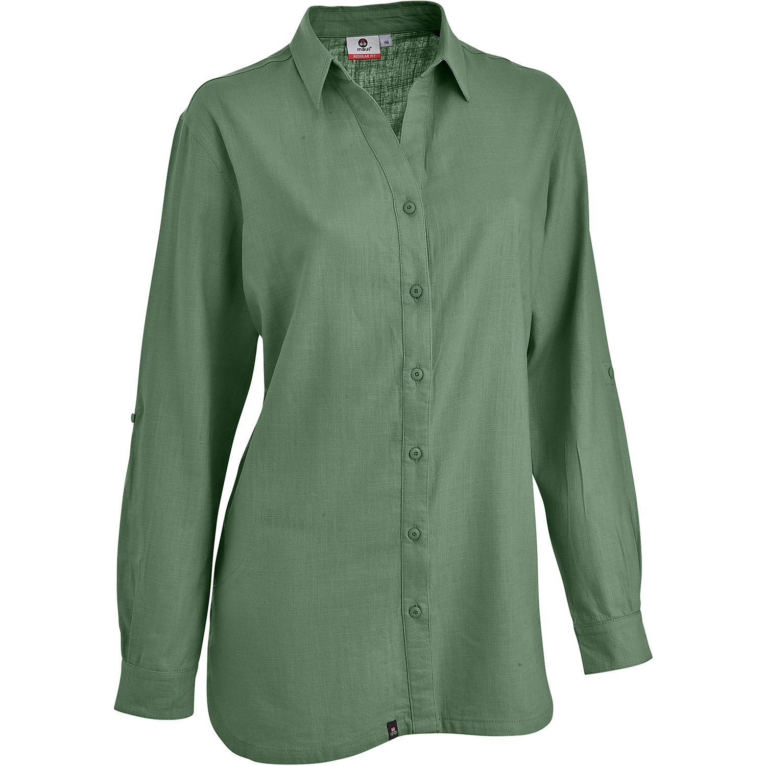 Damen Maul Sport Türkis Rosenberg - 1/1 Krempelbluse i 16 54 Bluse