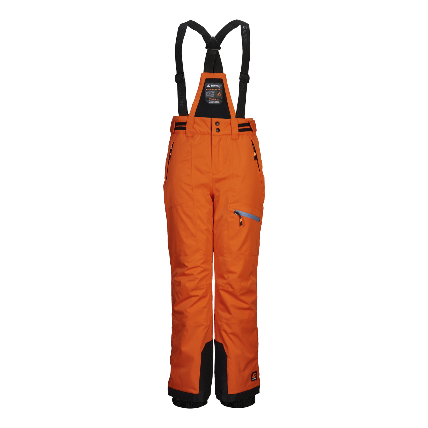 Kinder killtec Dunkelorange KSW 195 BYS SKI PNTS 00541 176 Latzhose