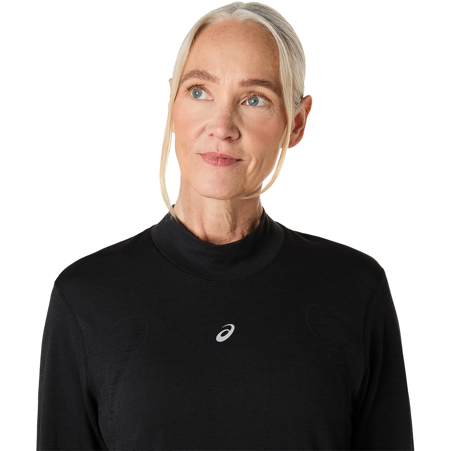 Damen Asics Schwarz ROAD WINTER SEAMLESS LS TOP T-Shirt