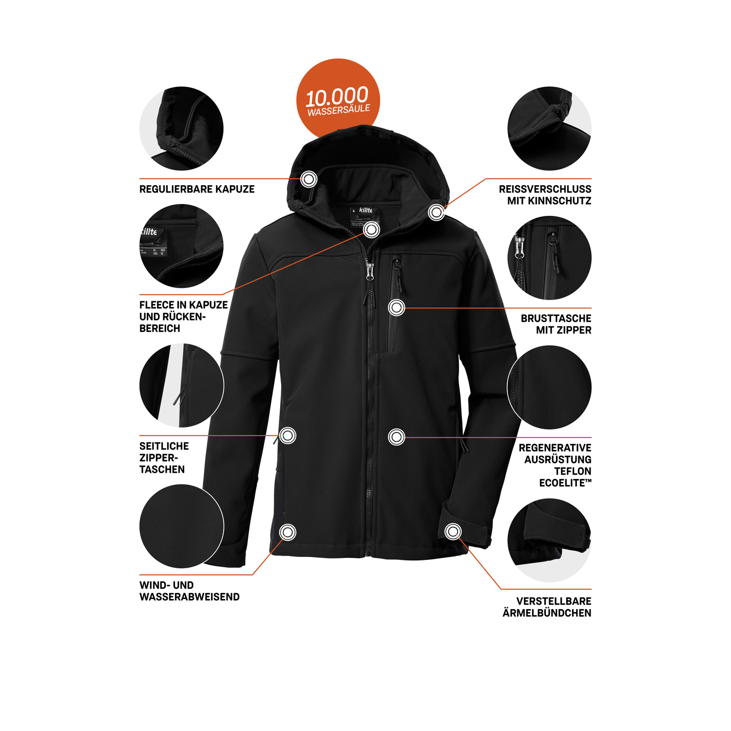 Herren killtec Schwarz