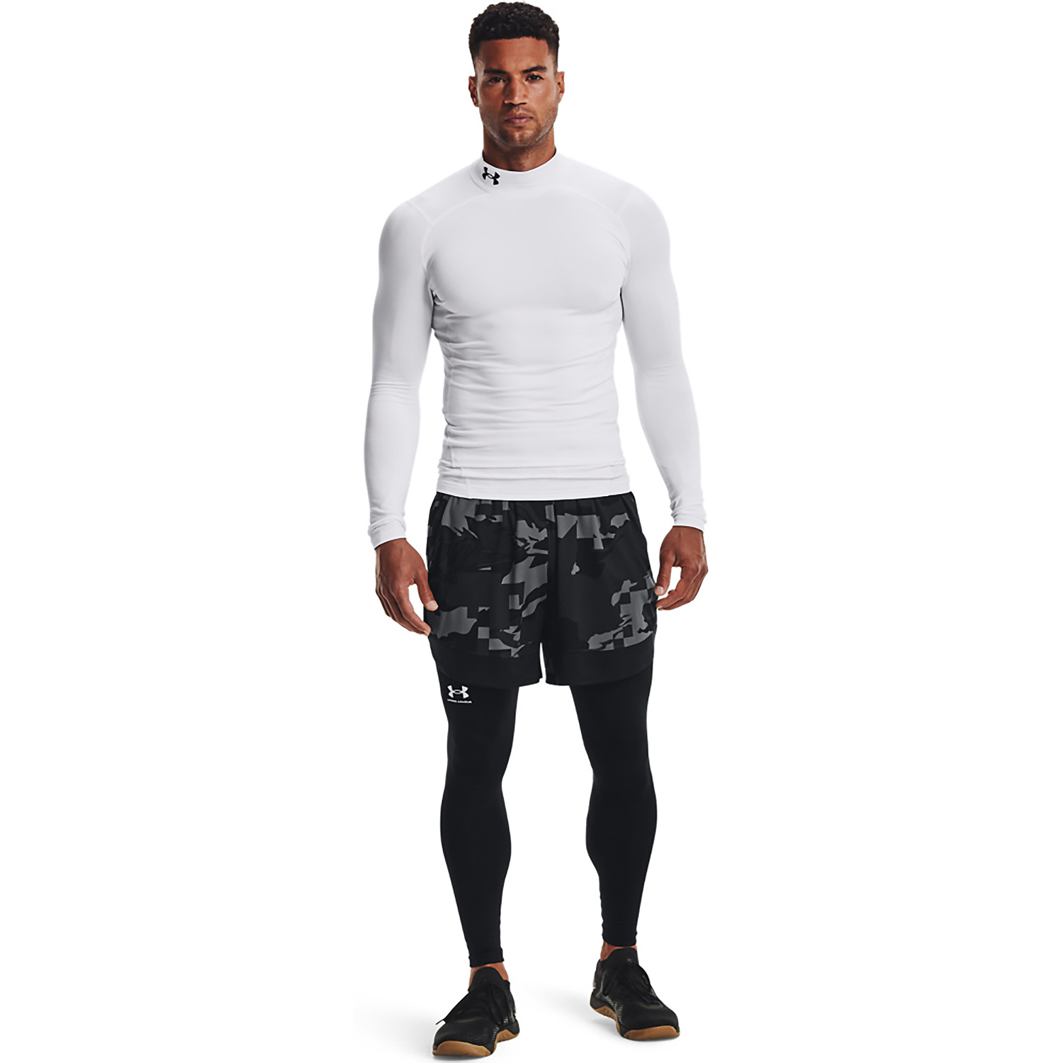 Herren UNDER ARMOUR Weiß UA CG ARMOUR COMP MOCK 100 L Shirt