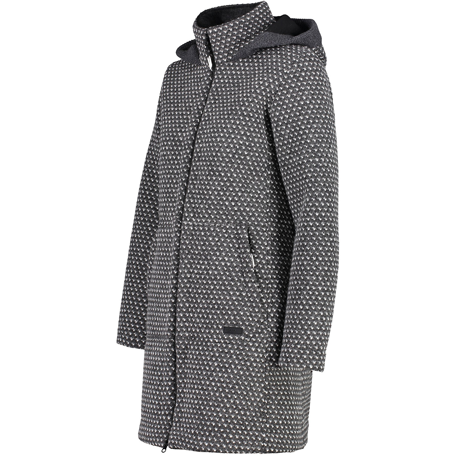 Damen CMP Grau WOMAN COAT FIX HOOD 51UH 44 Kapuzensweat
