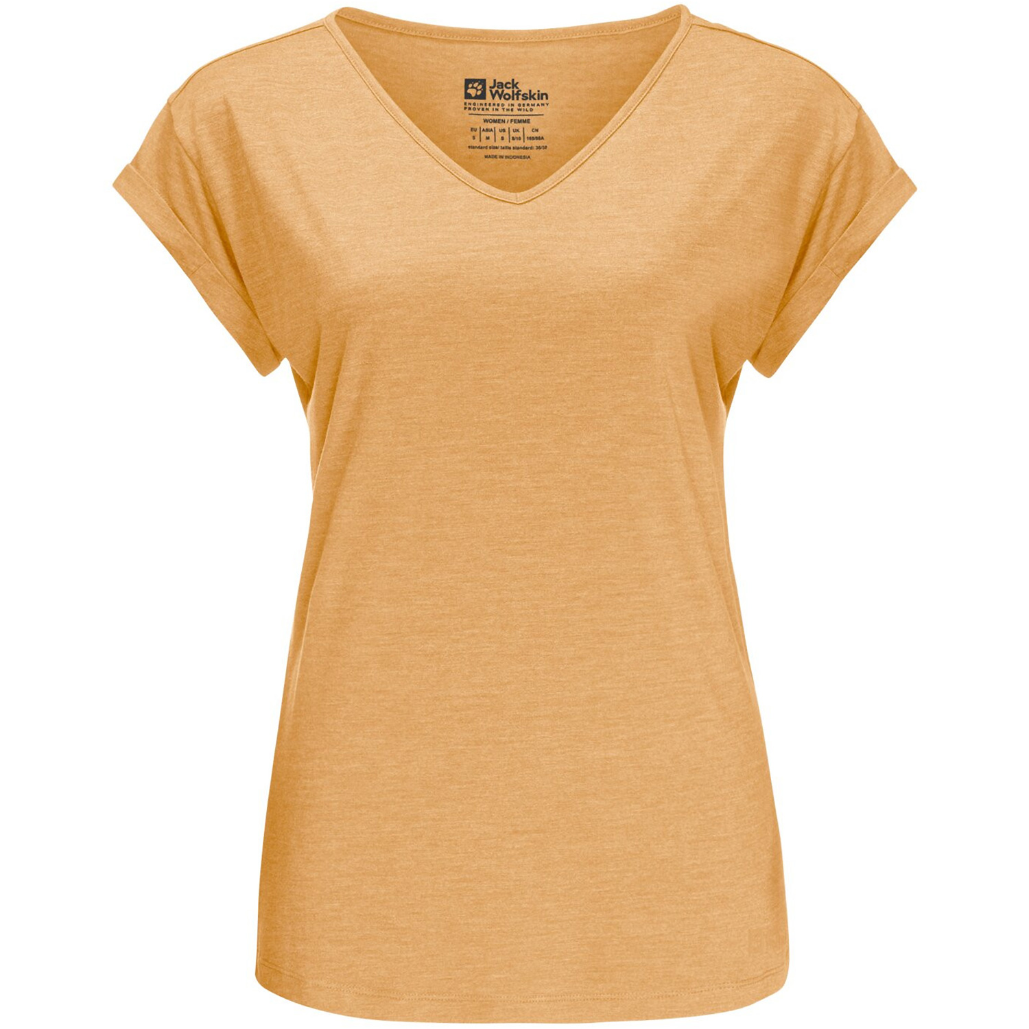 Damen Jack Wolfskin Gelb CORAL COAST T W Shirt