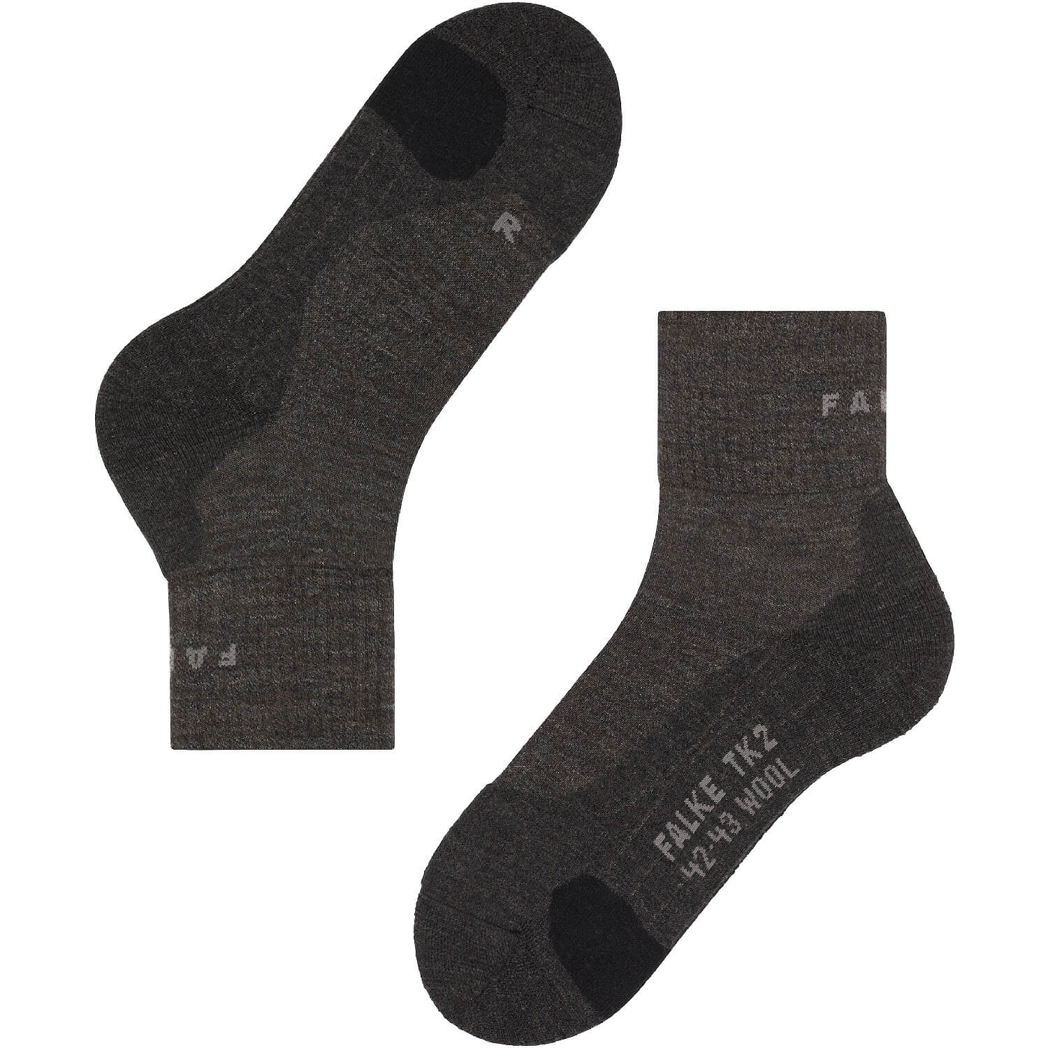 Herren Falke Grau Falke TK2 Wool Short Socken