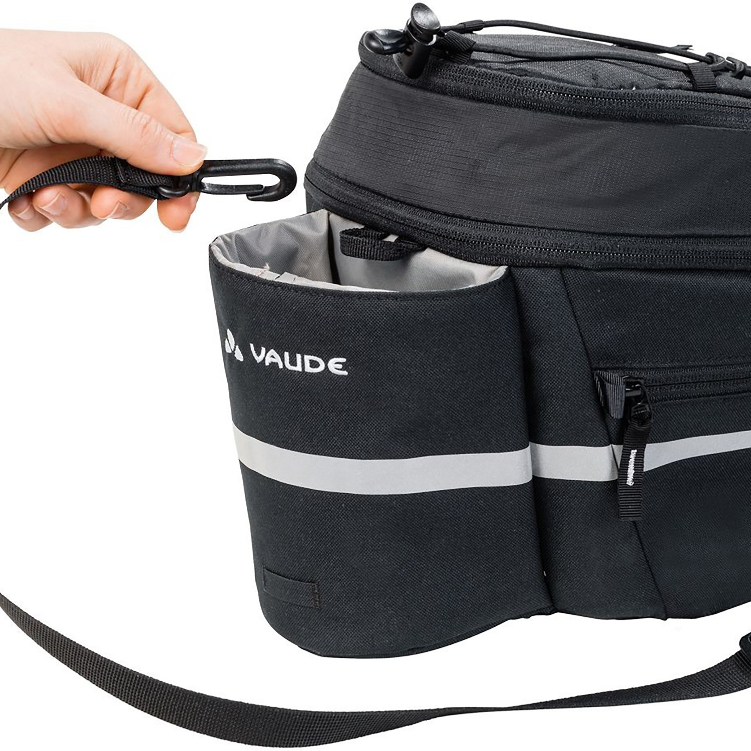 Unisex VauDe Schwarz Silkroad L (UniKlip) 010 - Fahrradtasche