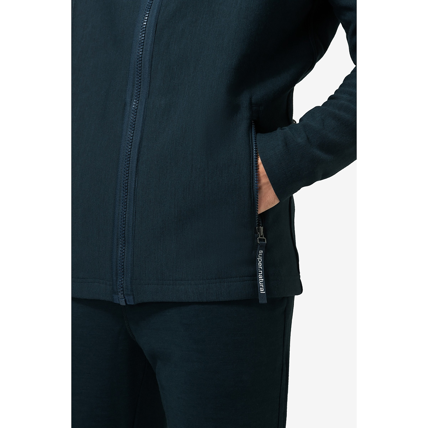 Herren Super.Natural Blau M ALPINE ACTIVE ZIP HOODIE
