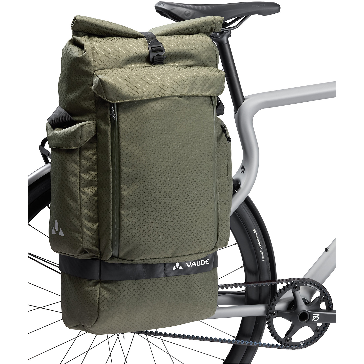 Unisex VauDe Khaki Cyclist Back SIngle 161 - Fahrradtasche