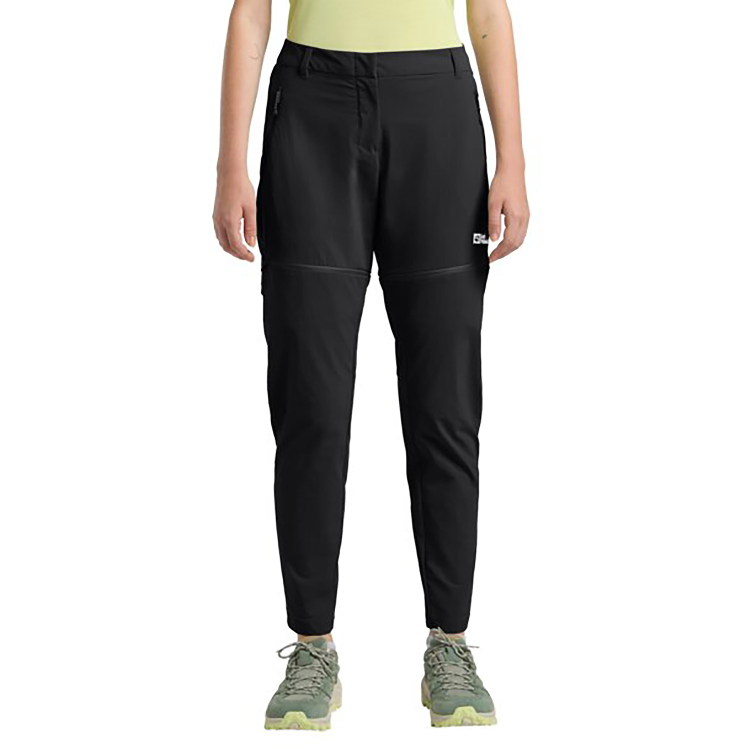 Damen Jack Wolfskin Schwarz HIKEOUT ZIP OFF PANTS W 6000 38 Hose