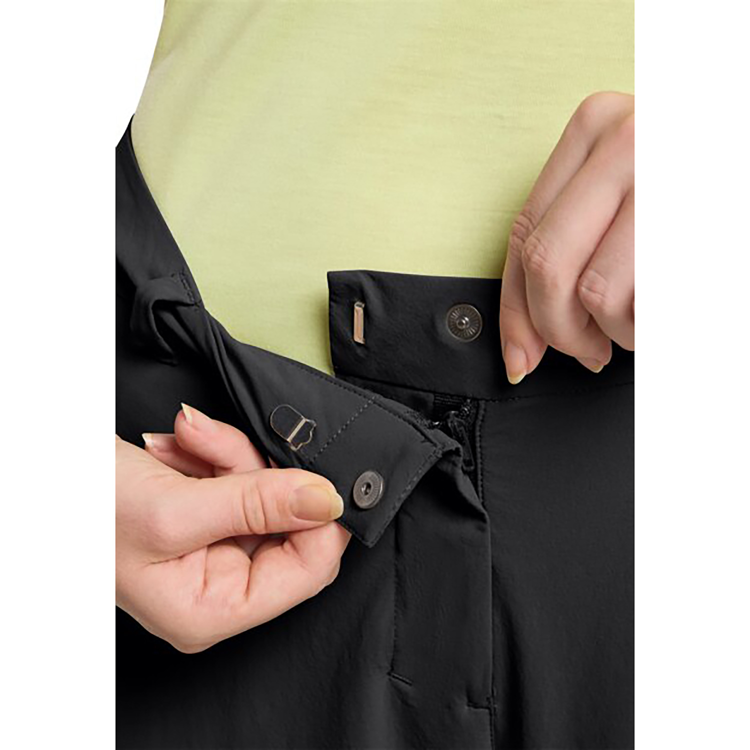 Damen Jack Wolfskin Schwarz HIKEOUT ZIP OFF PANTS W 6000 38 Hose
