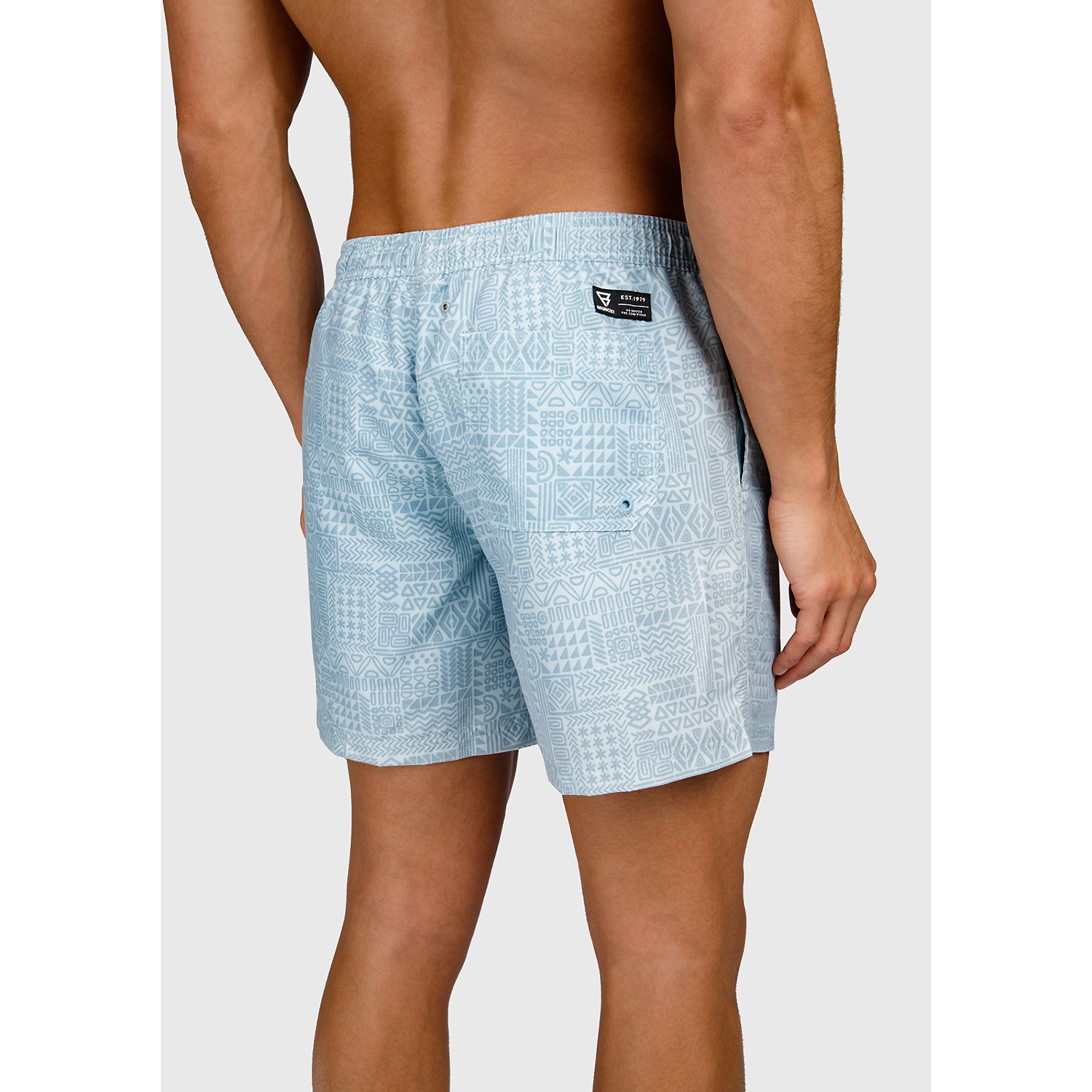 Herren Brunotti Grau Helios-Print Men Swim Shorts 5005 XL Badeshort