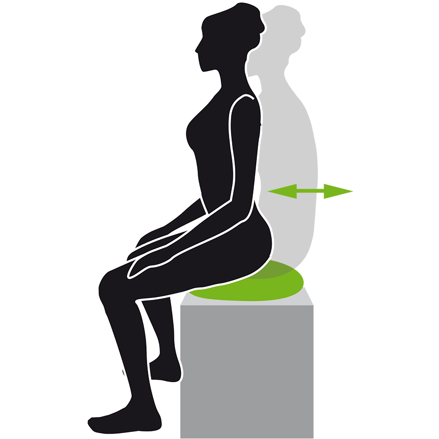 Unisex Schildkröt wie abgebildet SEAT CUSHION FIT+, inkl. Bezug, Handpumpe und Poster 000 - Balancegerät