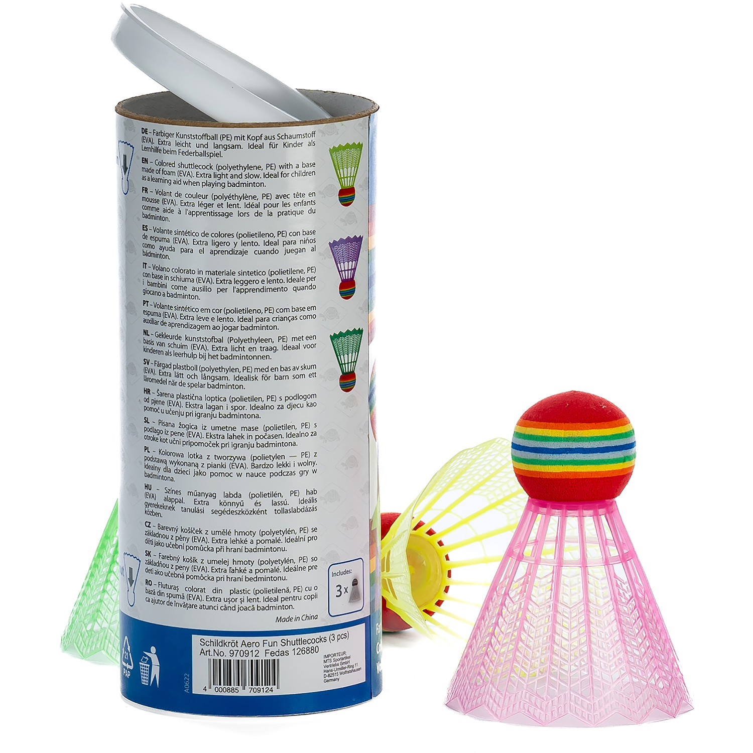 Unisex Schildkröt wie abgebildet SK Badminton Ball AERO FUN, 3er sonst. Badmintonball