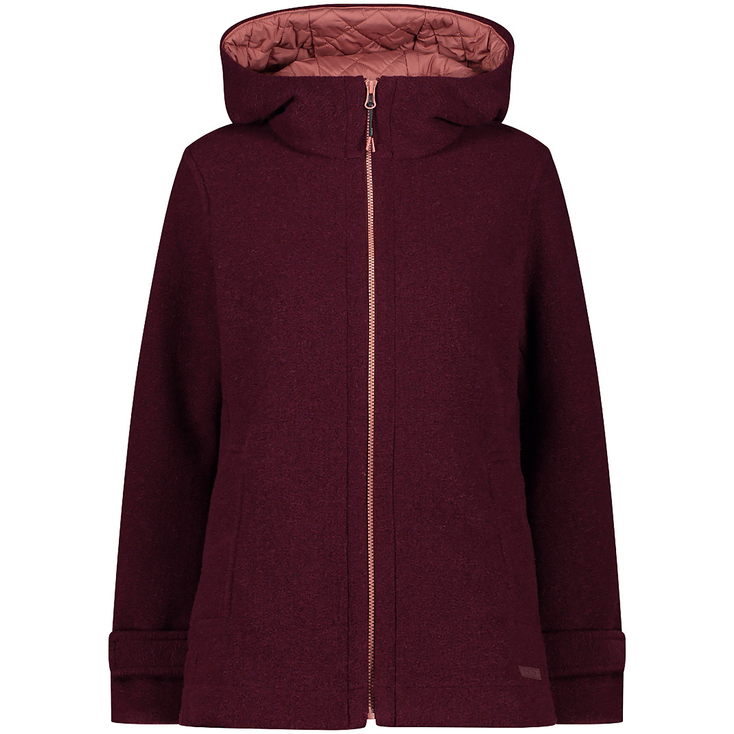 Damen CMP Pflaume WOMAN JACKET FIX HOOD C919 44 Kapuzensweat