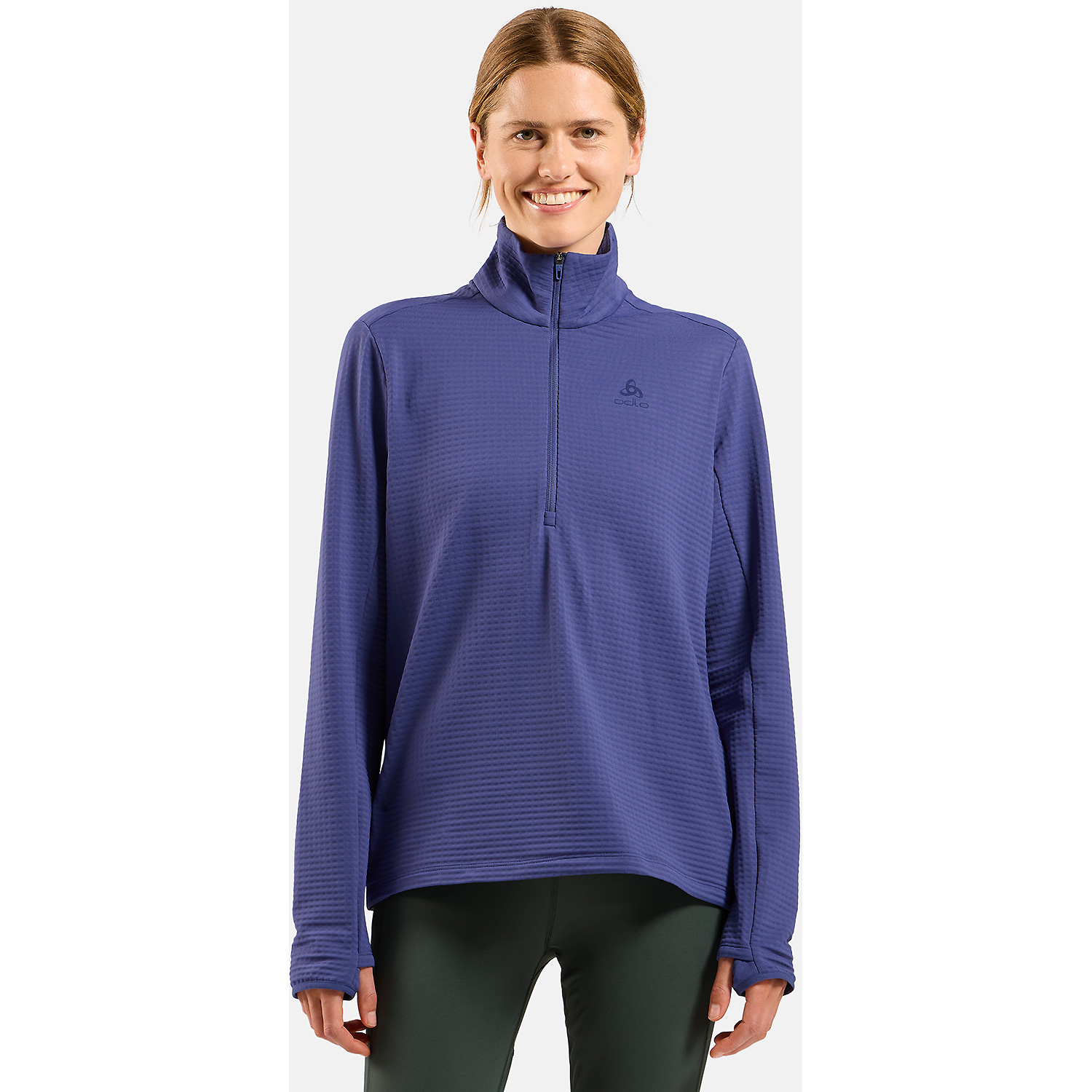 Damen Odlo Blau ESSENTIAL THERMAL Rollkragen