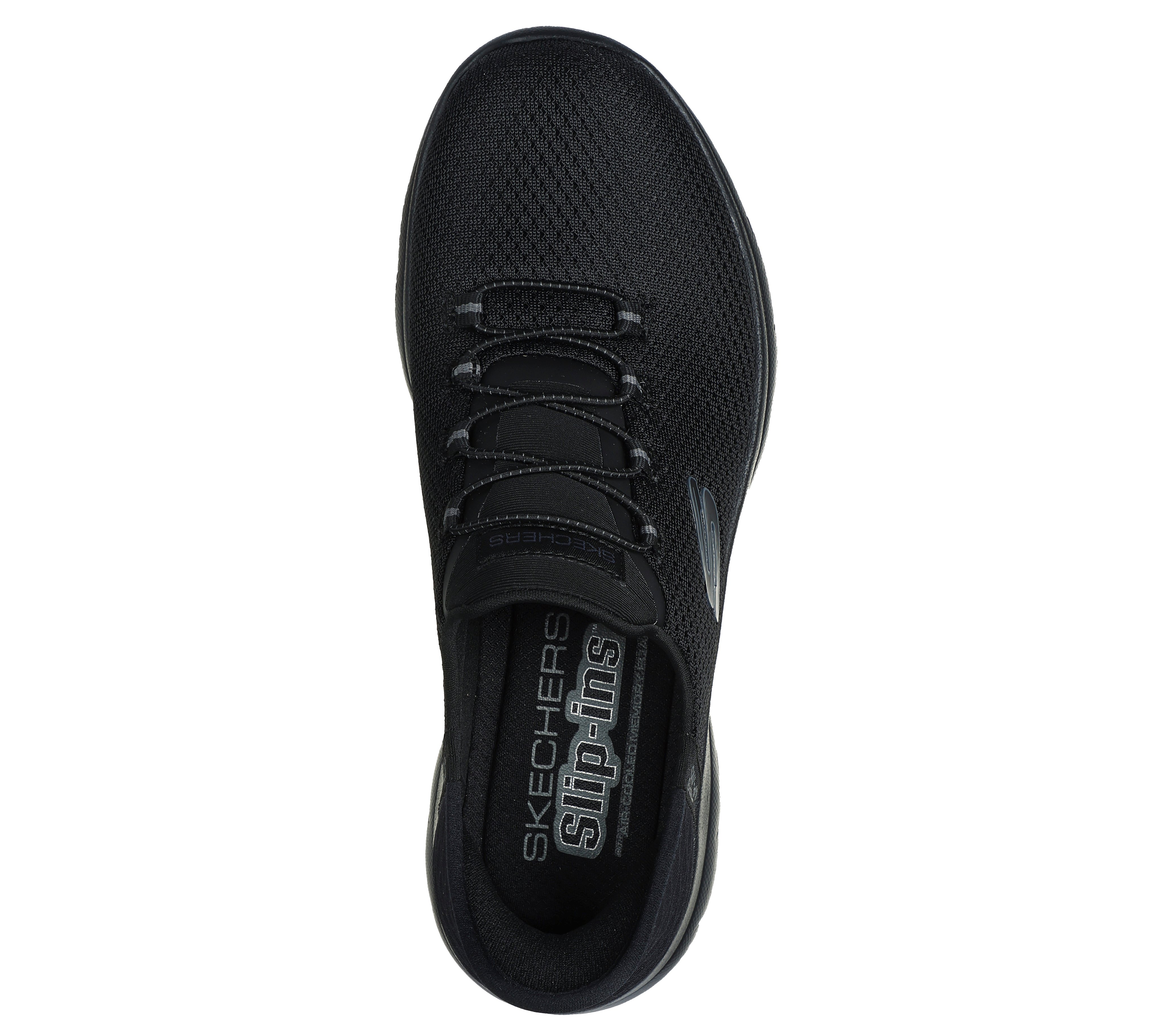 Damen Skechers Schwarz MESH BUNGEE SLIP-INS W  AIR-COOLED BBK 40 Slipper