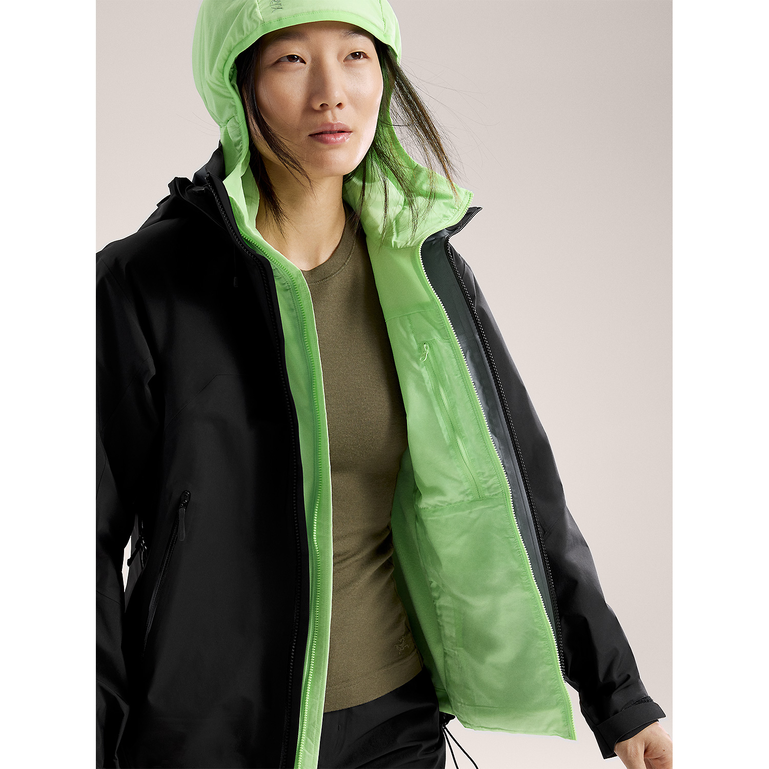 Damen Arcteryx Grau Atom Hoody W Unterjacke