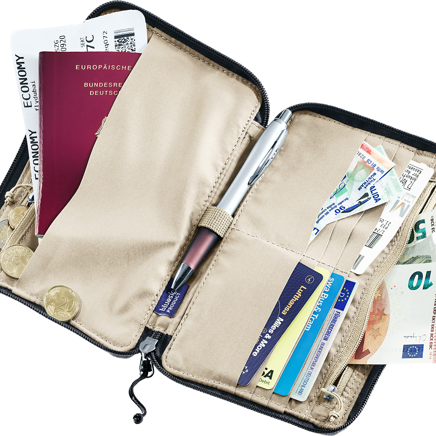 Unisex DEUTER Schwarz Travel Wallet 7000 - Beutel
