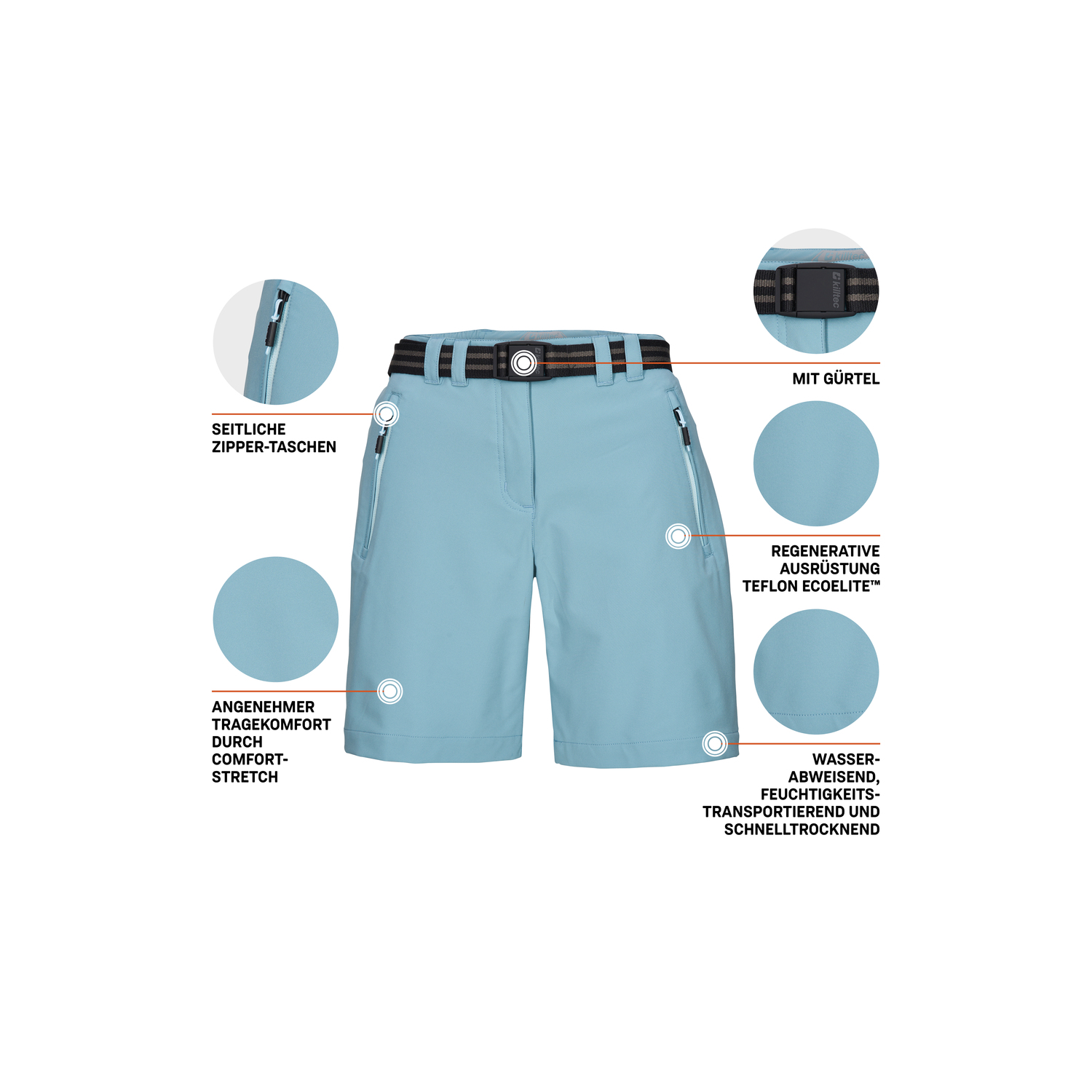 Damen killtec Blau KOS 19 WMN BRMDS 00863 50 Bermuda