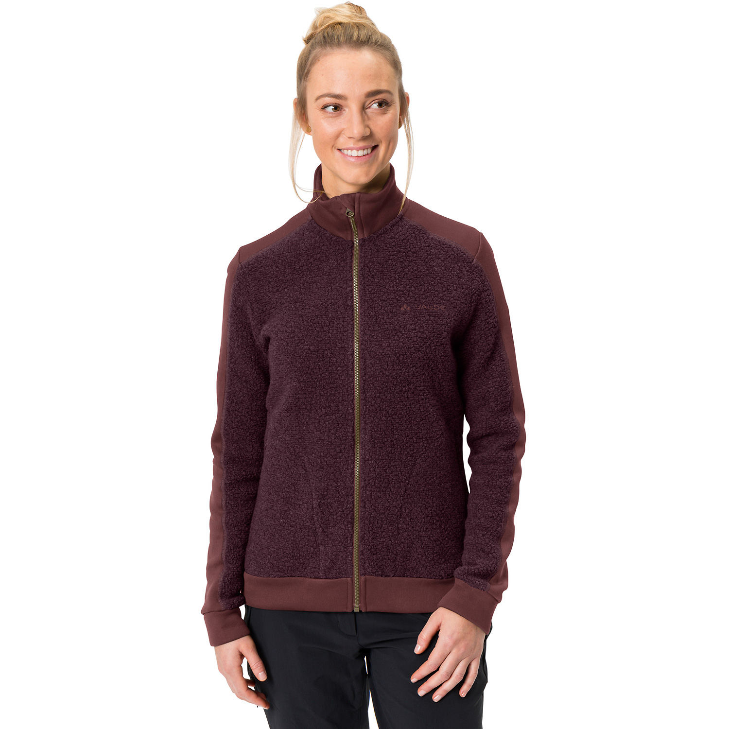 Damen VauDe Braun Wo Skomer Wool Fleece Jacket 261 42 Unterjacke