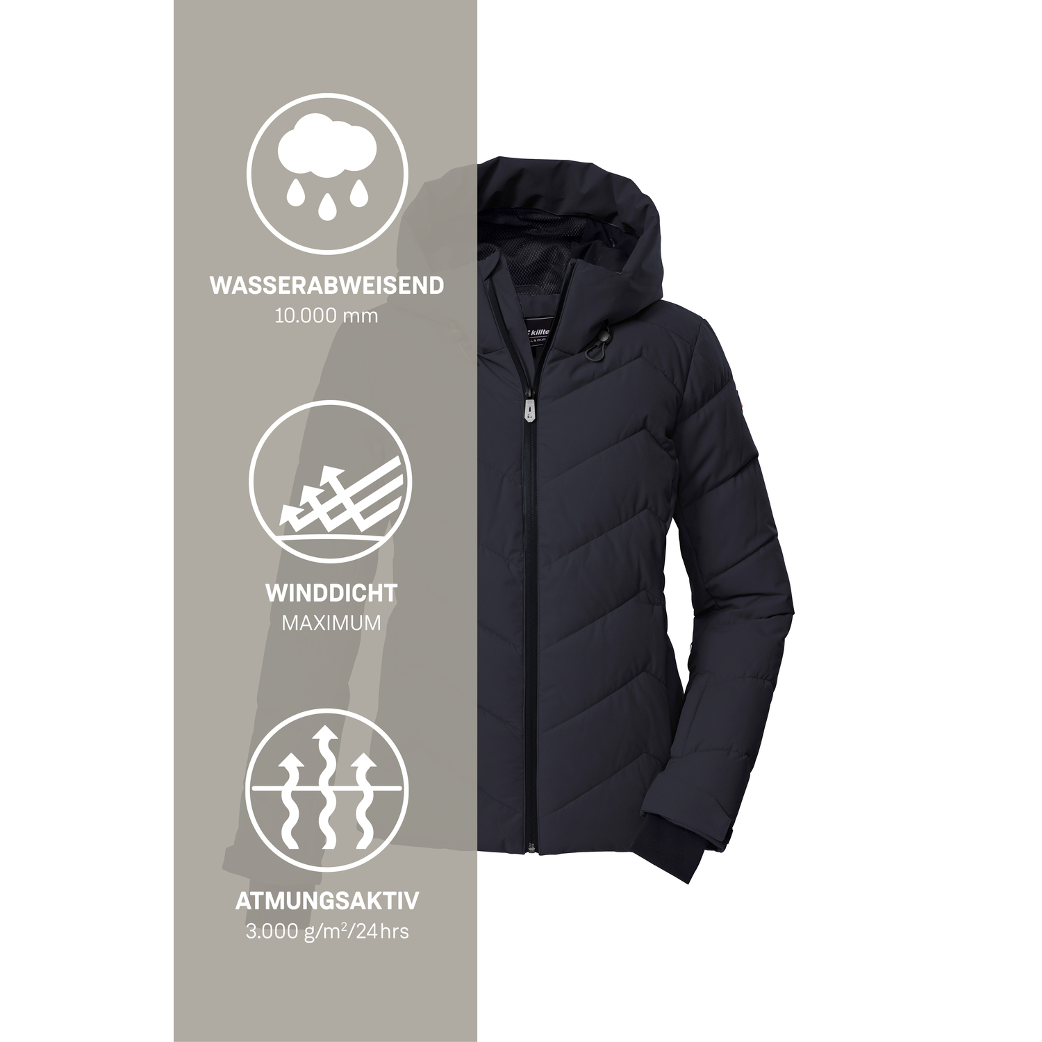 Damen killtec Schwarz KSW 31 WMN SKI QLTD JCKT 00269 50 Funktionsjacke