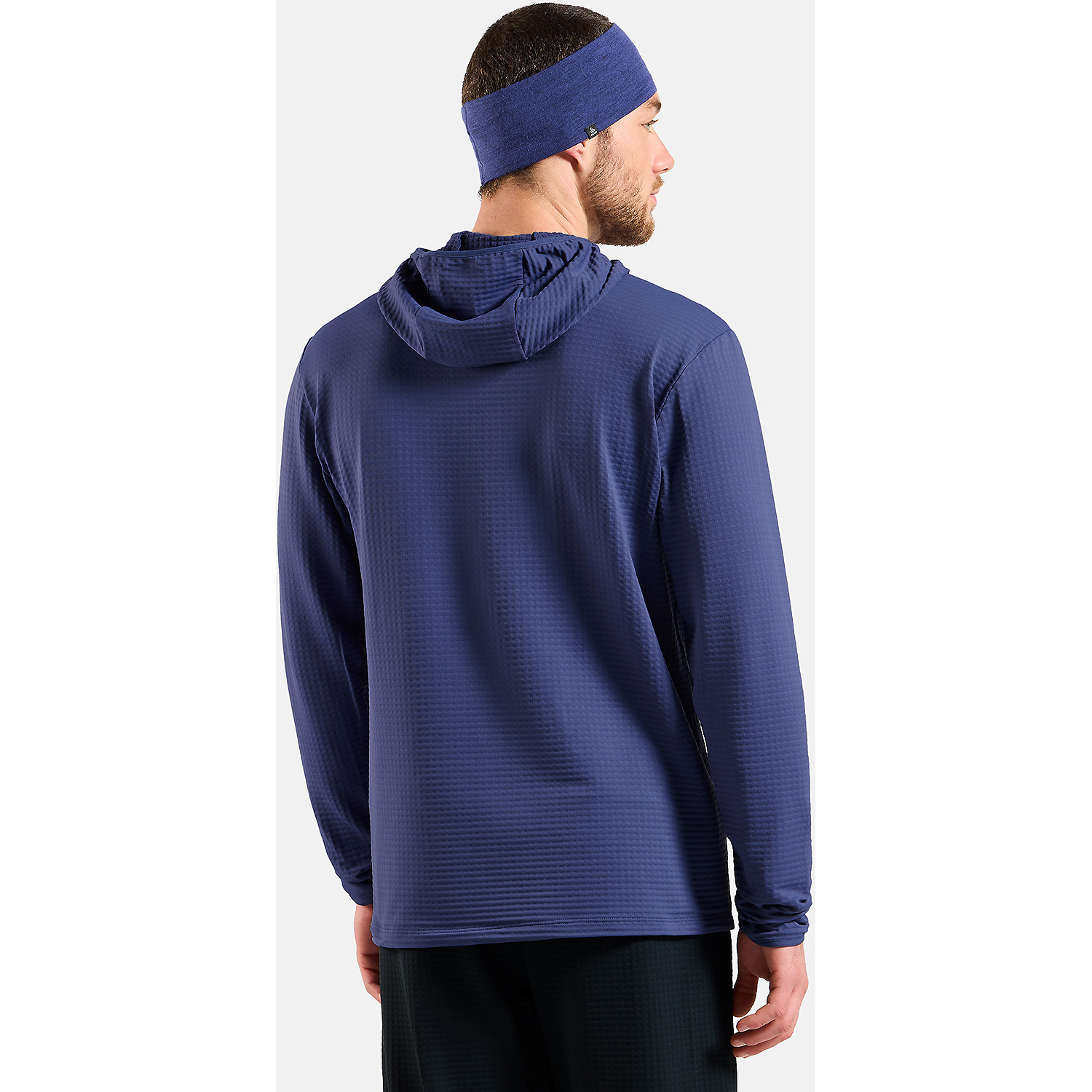 Herren Odlo Blau ESSENTIAL THERMAL Kapuzensweat