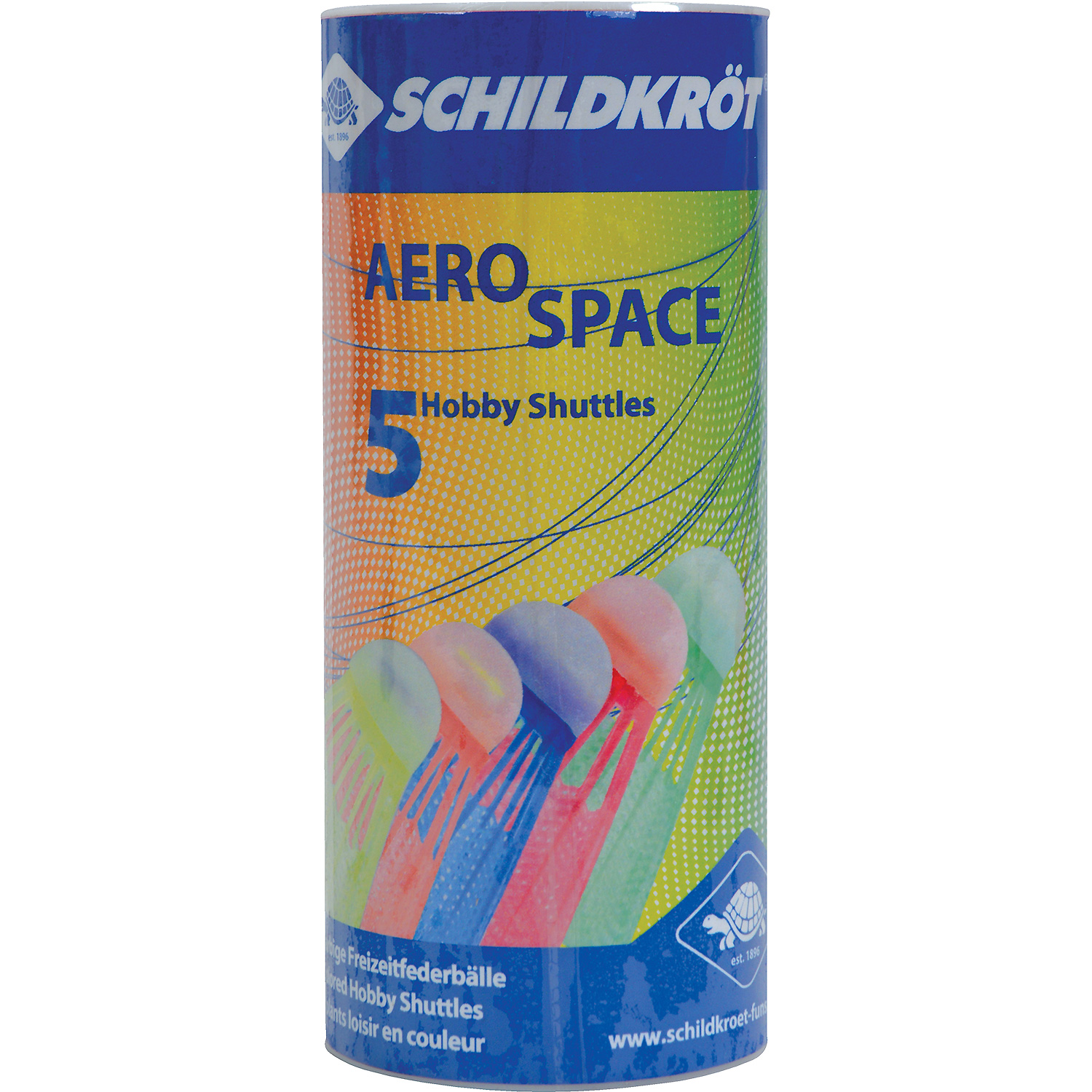 Unisex Schildkröt wie abgebildet SK Badminton Ball AERO SPACE, 5er Dose, farbig gemischt 000 - Ball