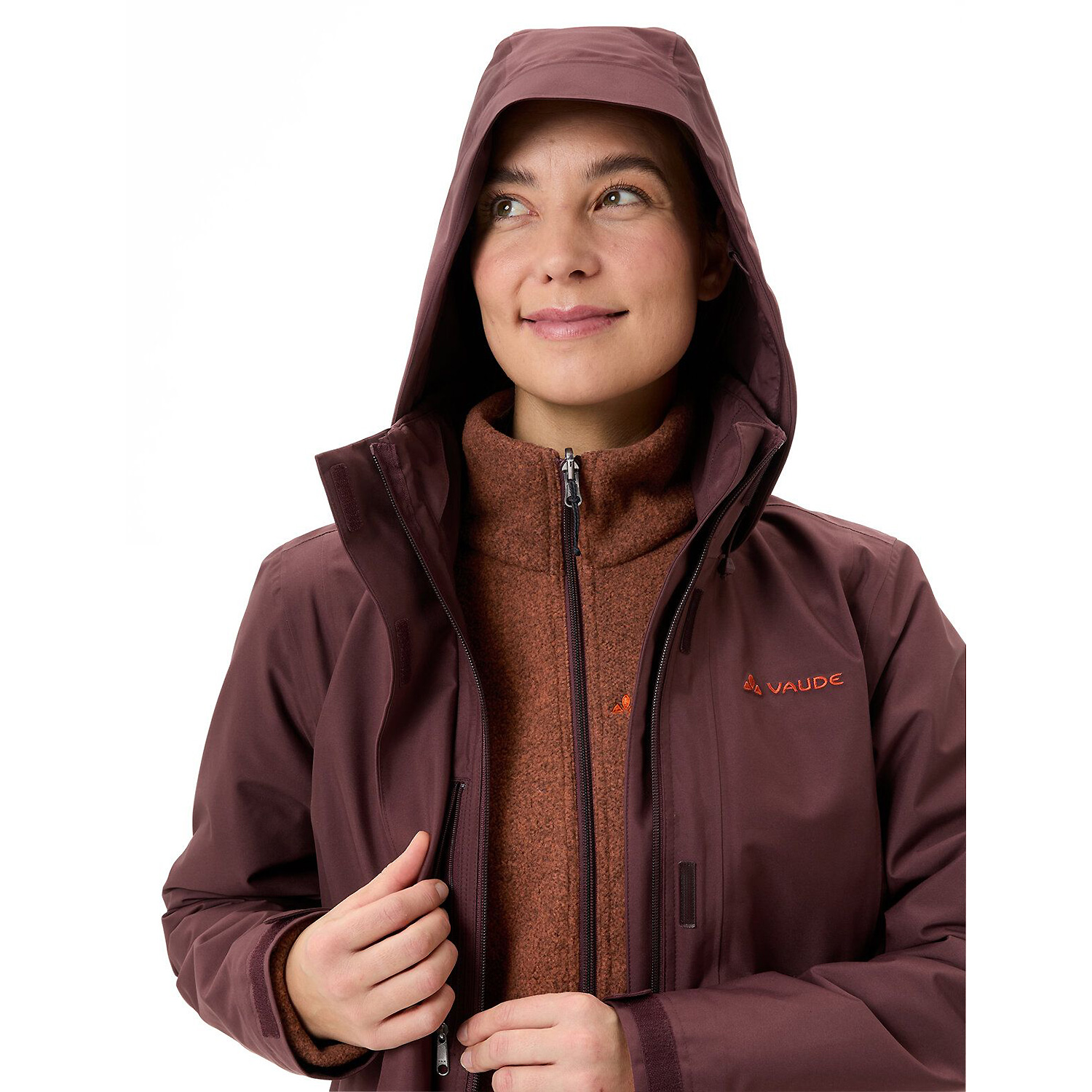 Damen Vaude Bordeaux Wo Idris 3in1 Parka IV 318 34 Doppeljacke