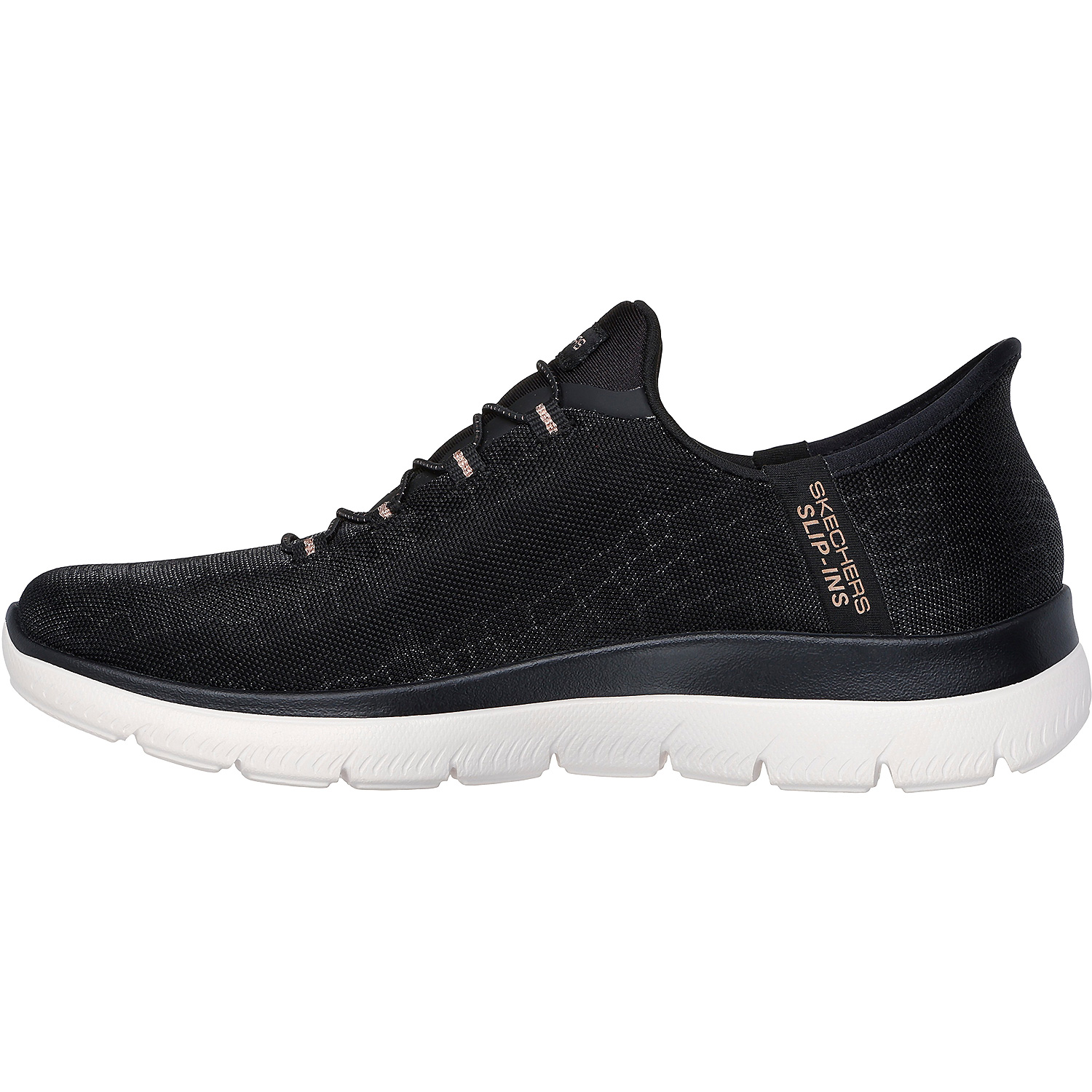 Damen Skechers Schwarz Slipper