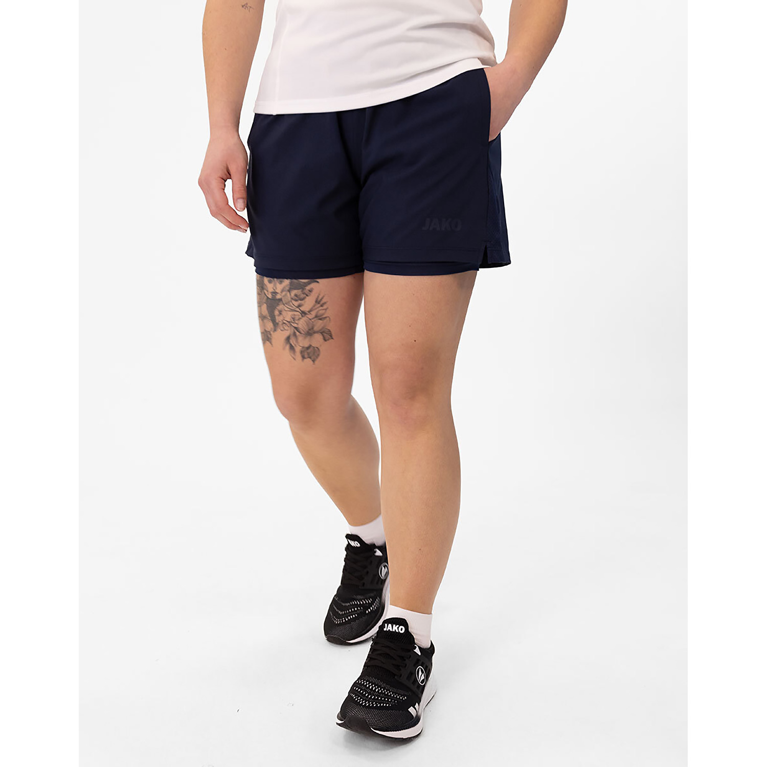 Damen Jako Marine 2-in-1 Short Power Tight