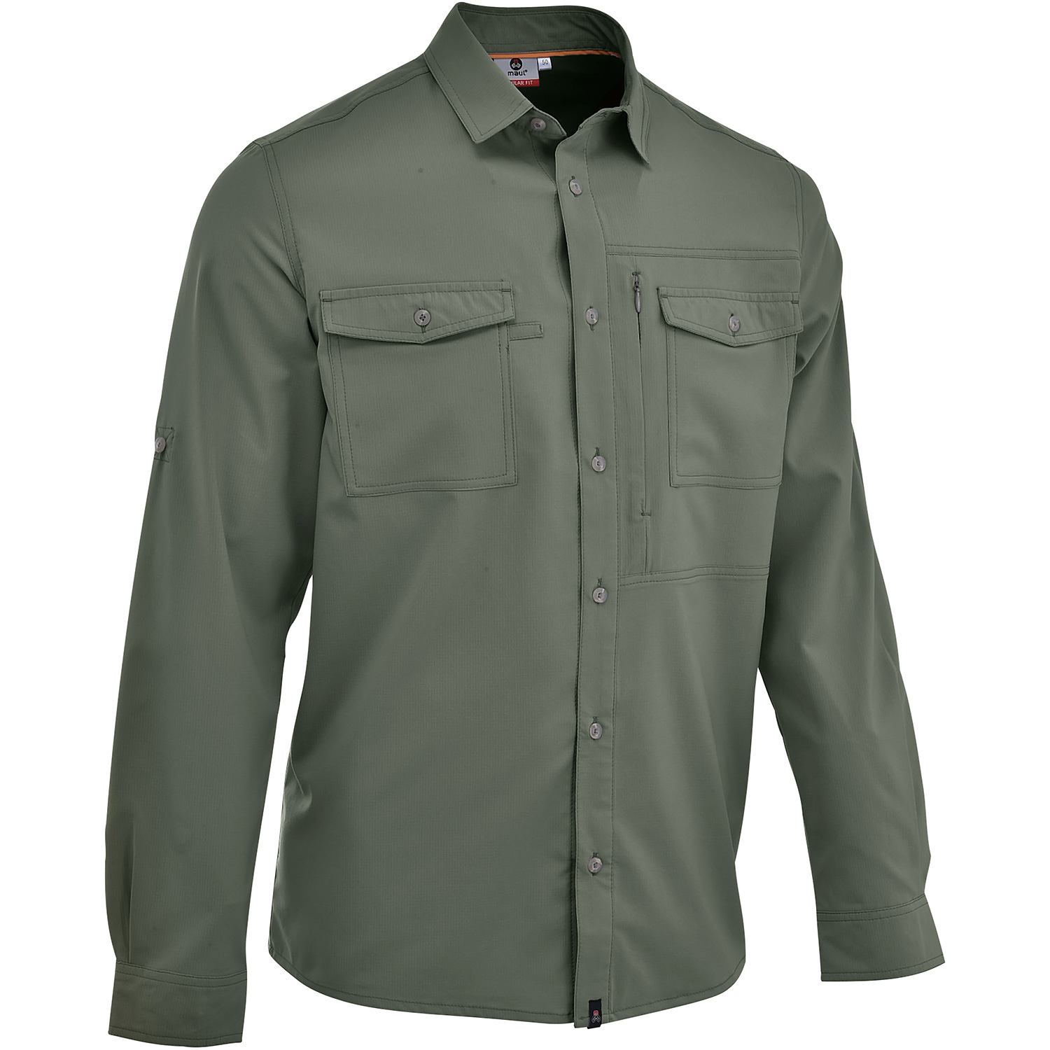 Herren Maul Sport Tannengrün Andaluz UV50 - 1/1 Hemd uni, e 60 58 Hemd