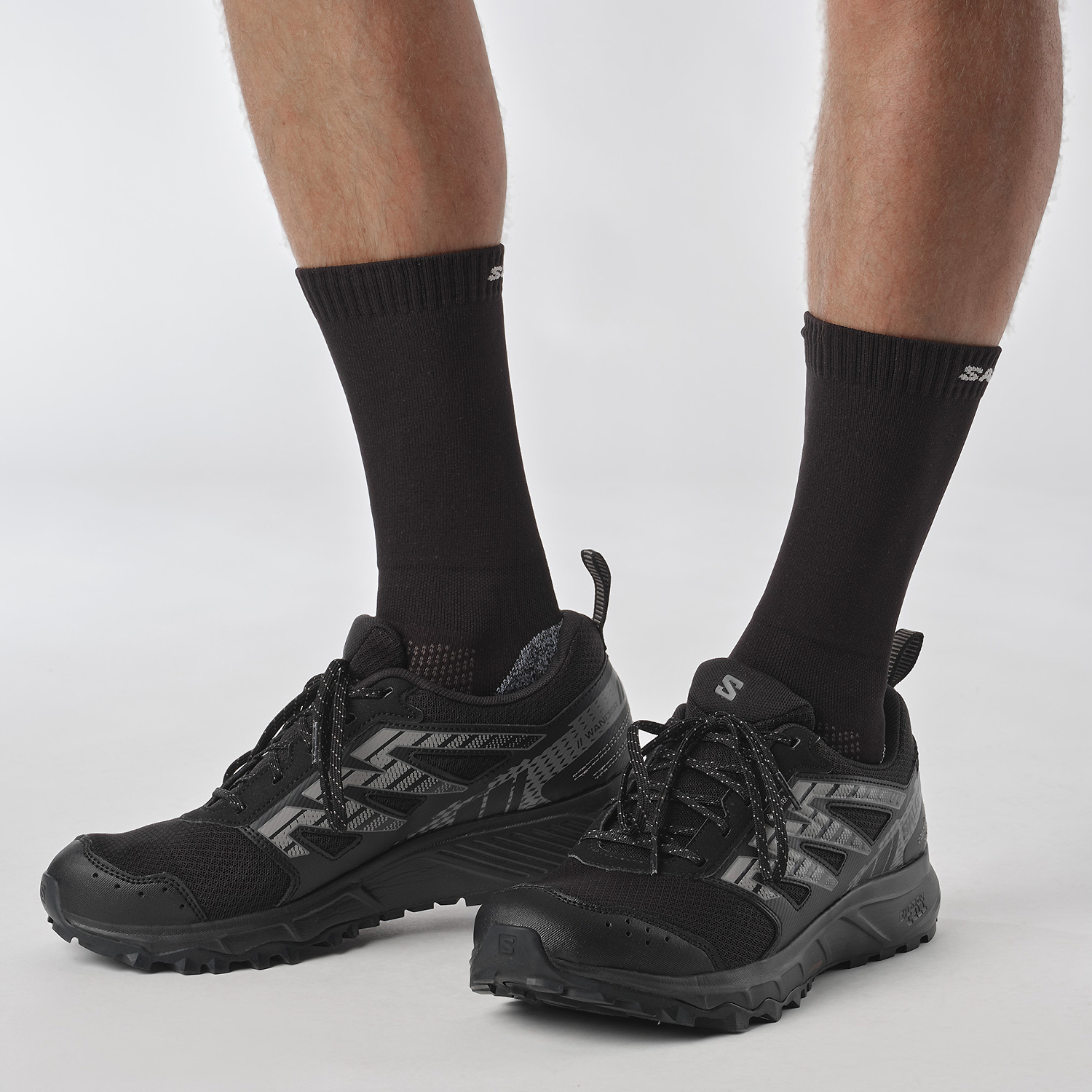 Herren Salomon wie abgebildet SHOES WANDER GTX Black/Pewter/Frost Gray 000 10,5 Trailrunningschuhe