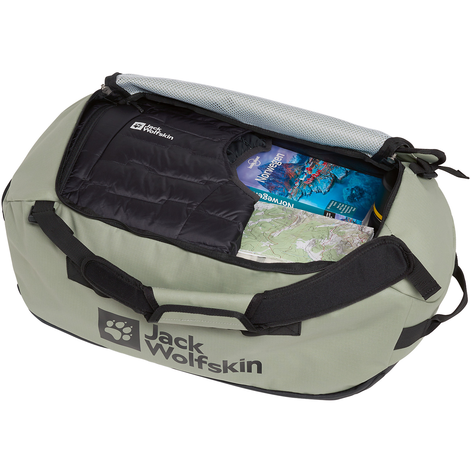 Unisex Jack Wolfskin Hellgrün ALL-IN DUFFLE 45 4137 - Fahrradtasche