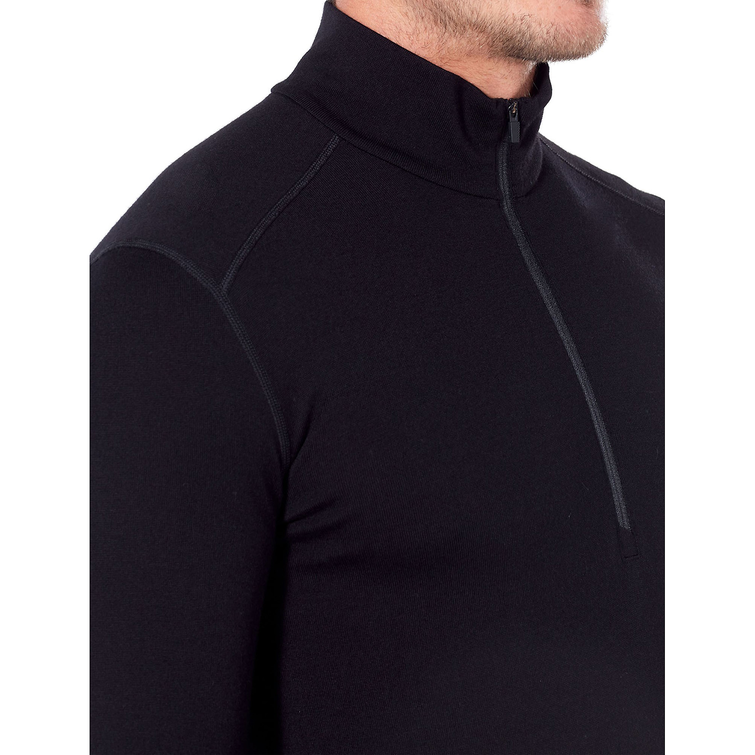 Herren Icebreaker Schwarz Men 260 Tech LS Half Zip 001 XXL Rolli