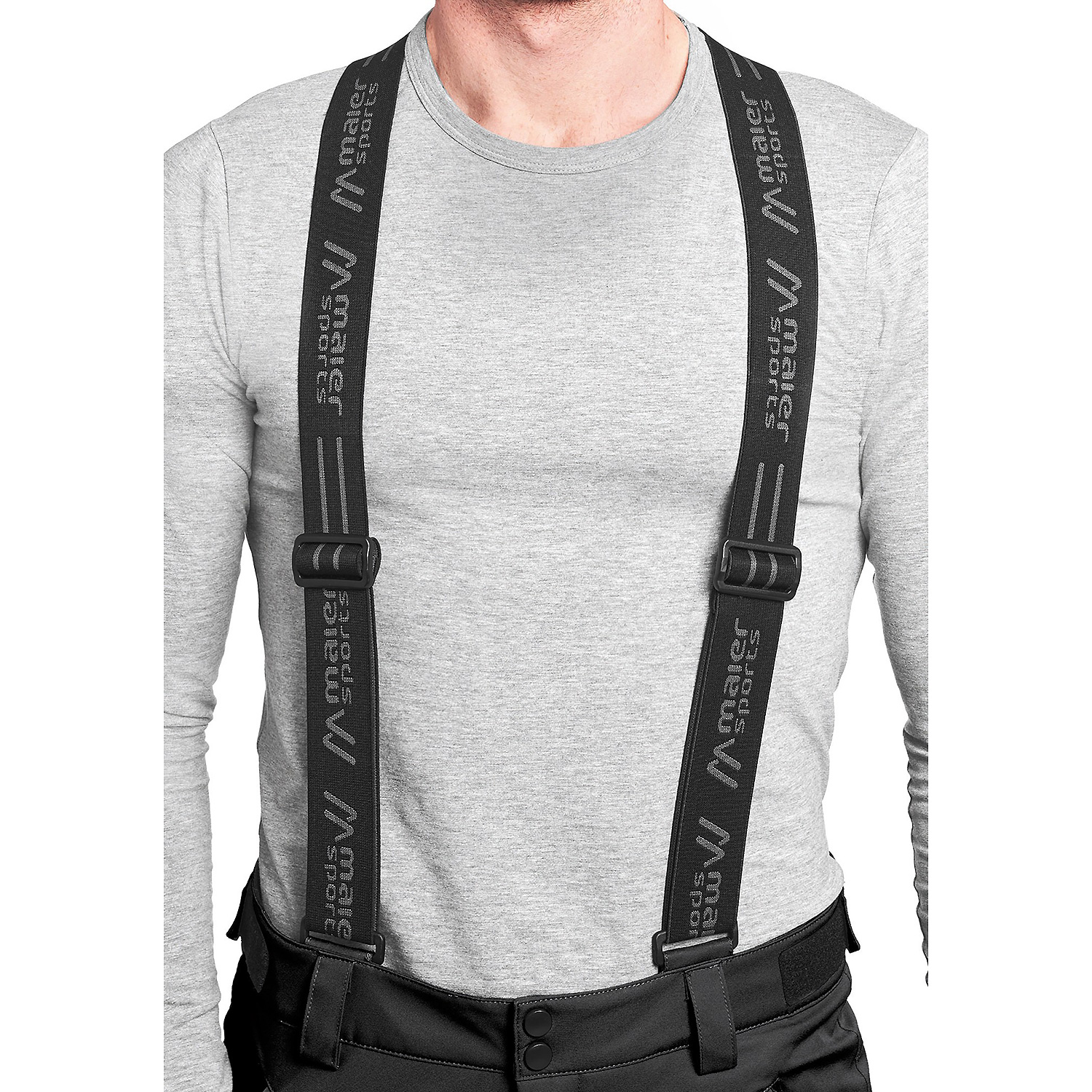 Herren Maier Sports Schwarz Anton slim He-Hose mTEX el. 949 64 Latzhose